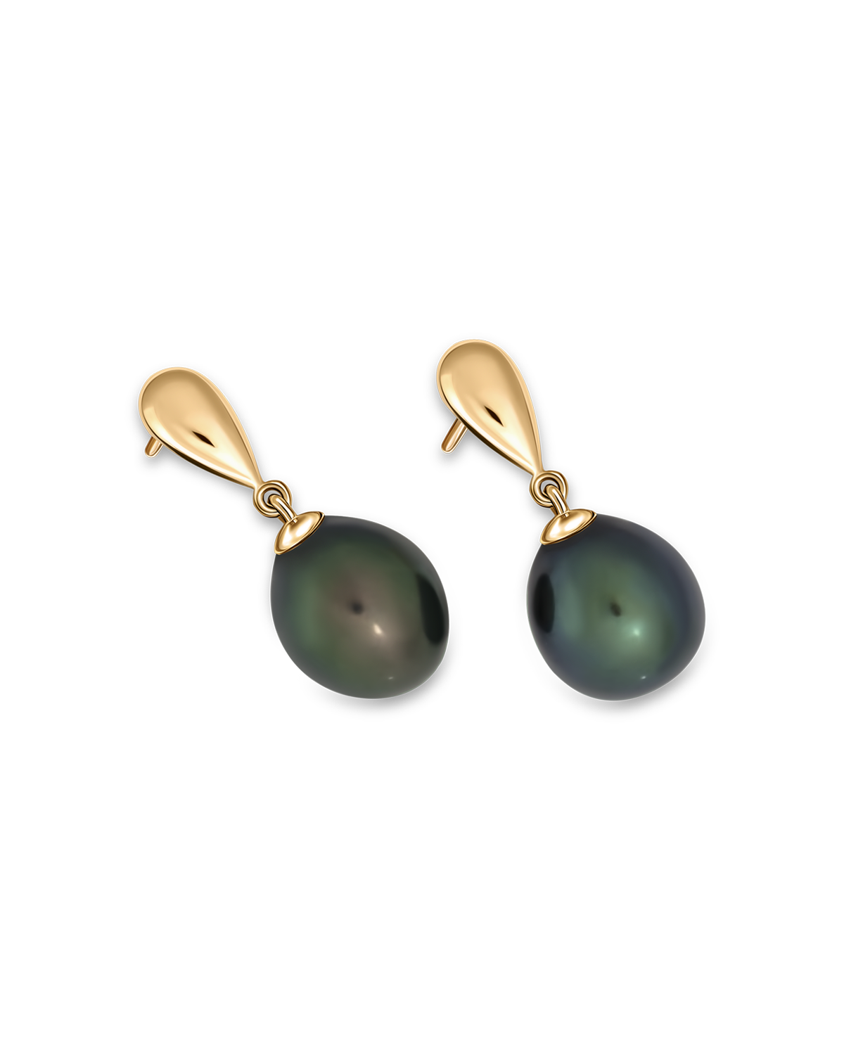 Dunkle Perlenohrringe