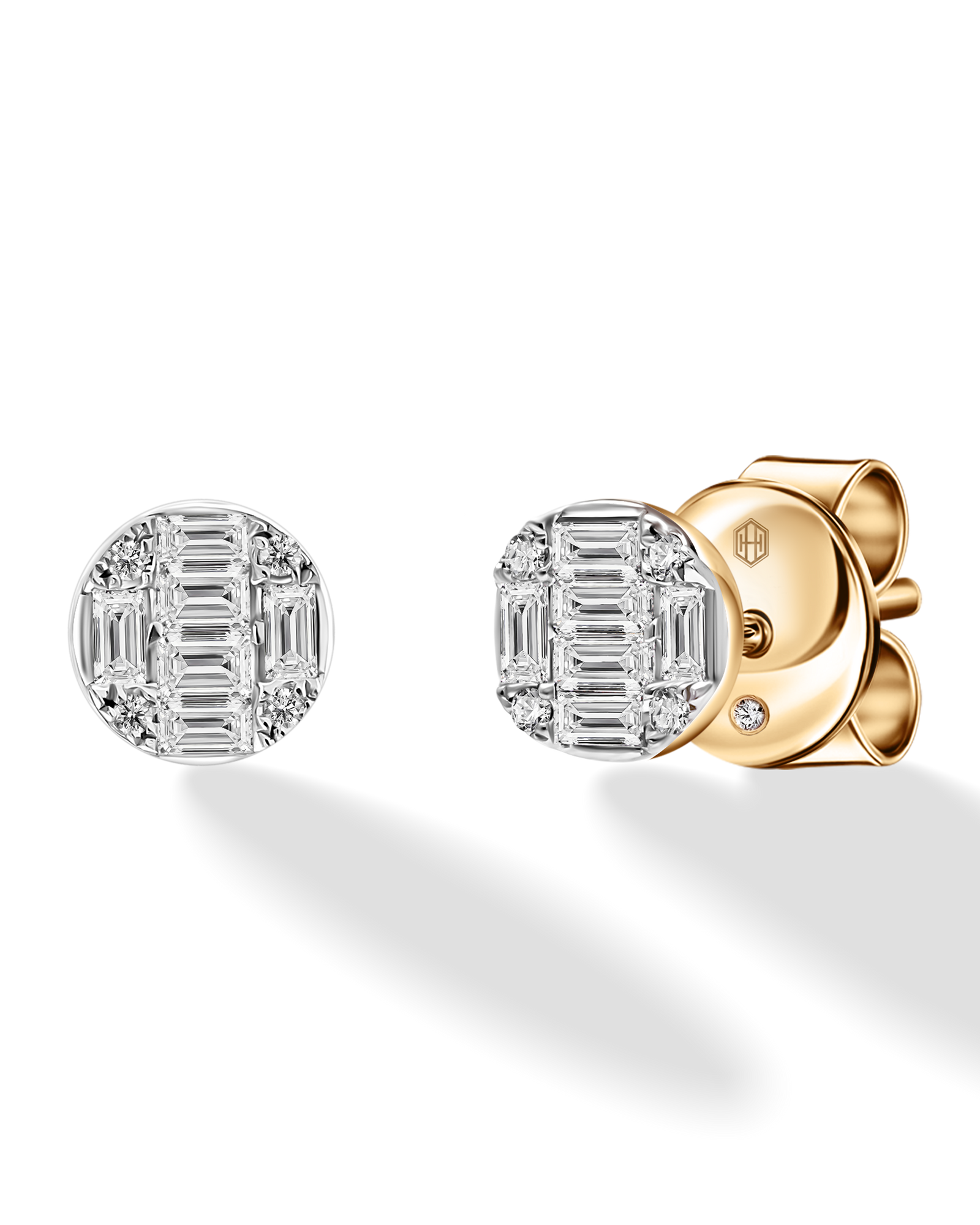 Round Art Stud Earrings