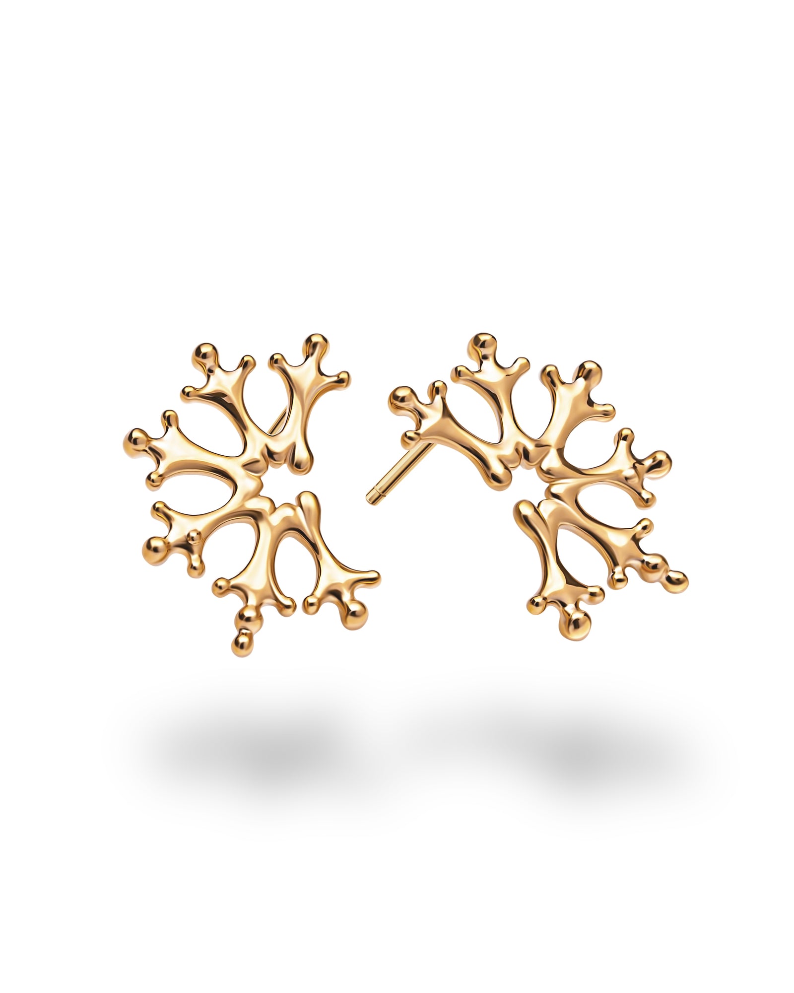 Goldene Frost Ohrstecker