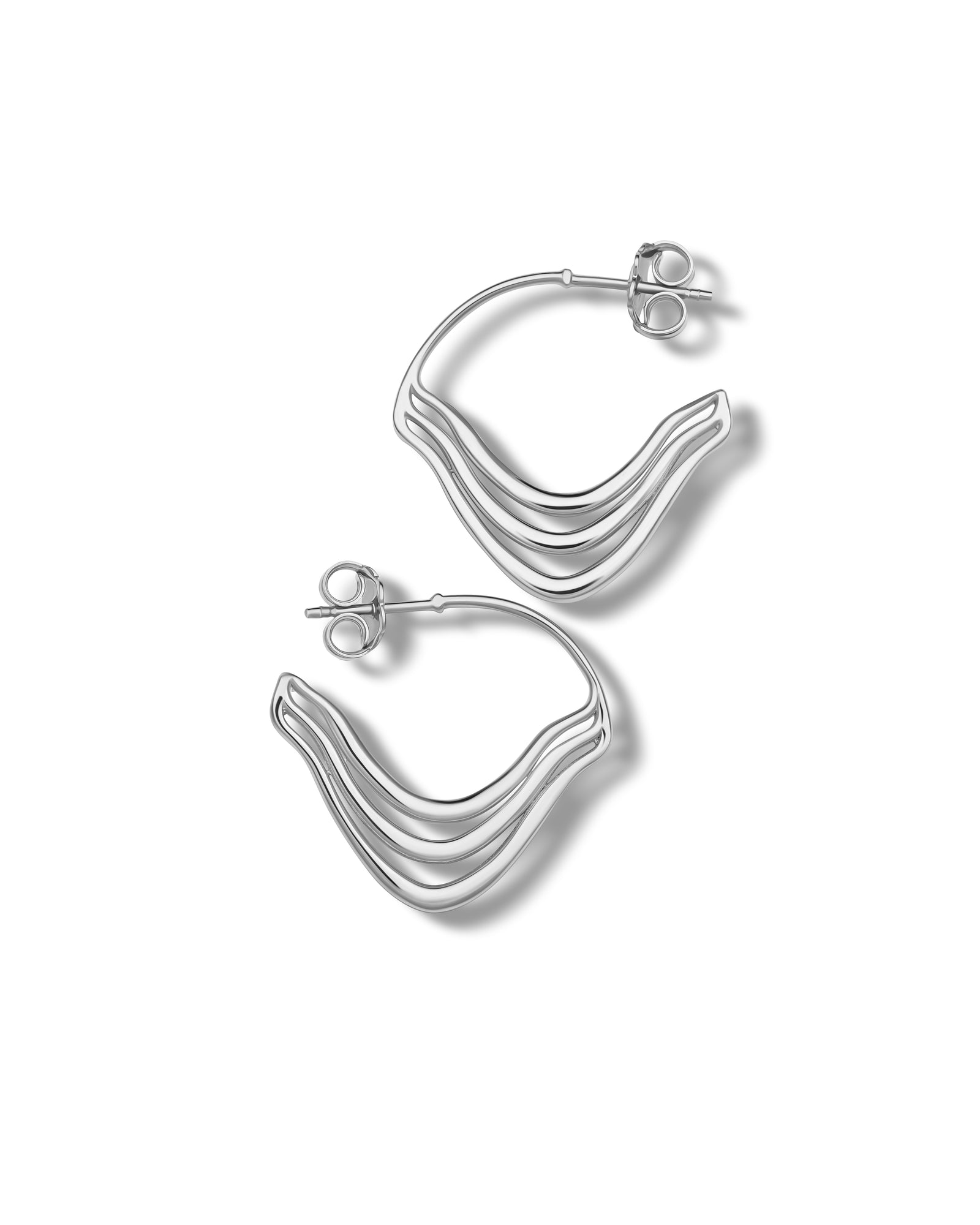 Ohrringe mit offener Rückseite