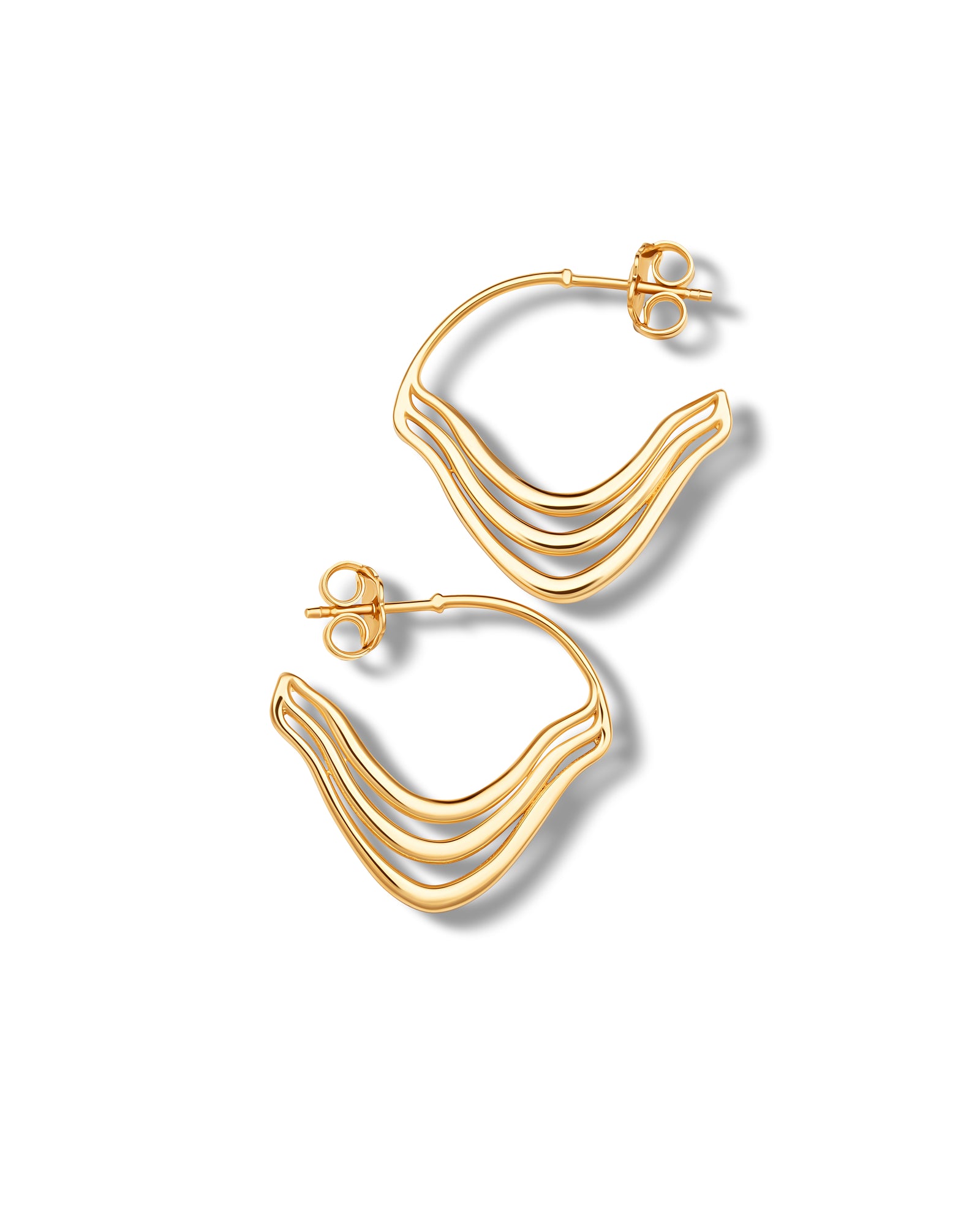 Ohrringe mit offener Rückseite