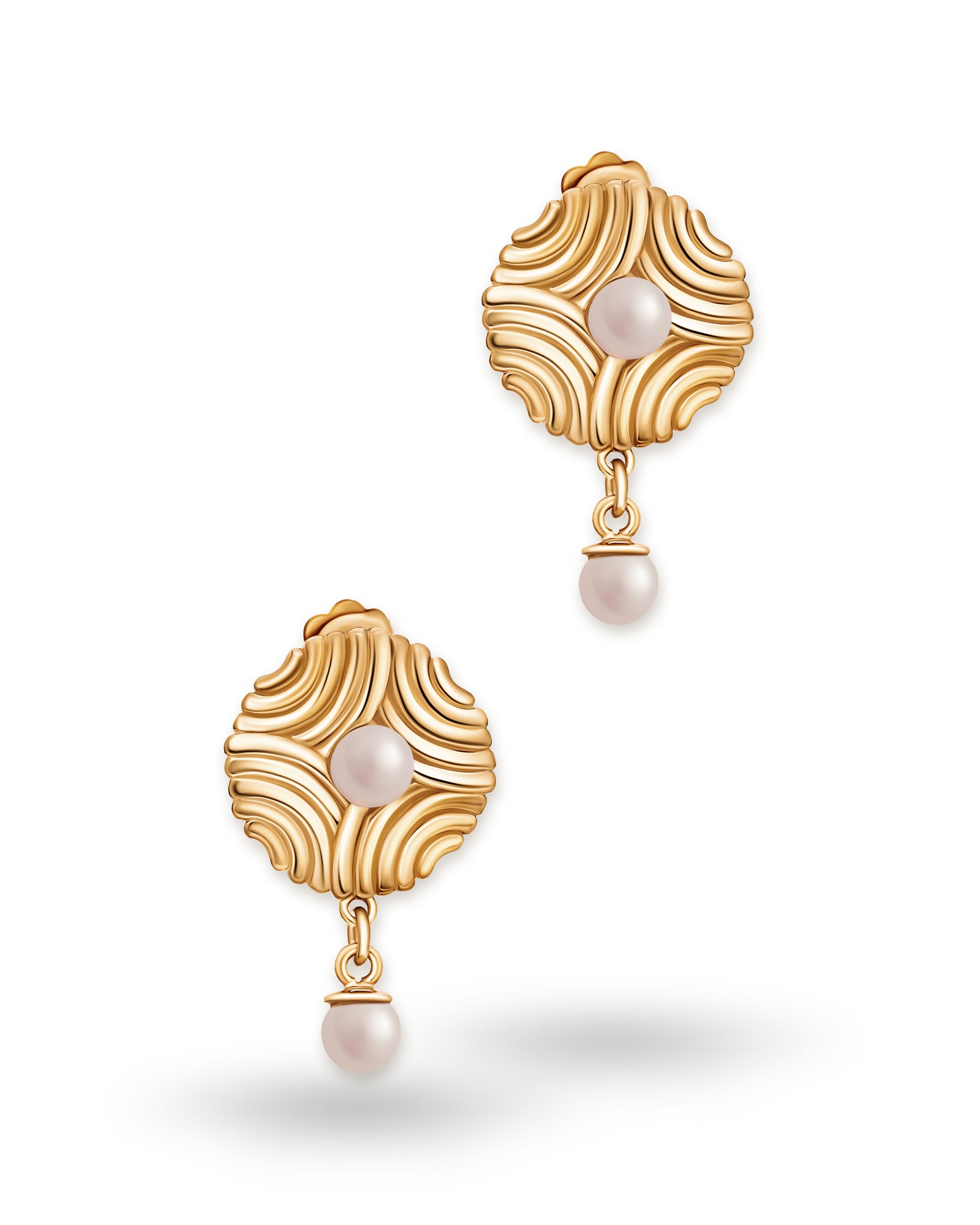 Gewellte Luxe-Ohrringe