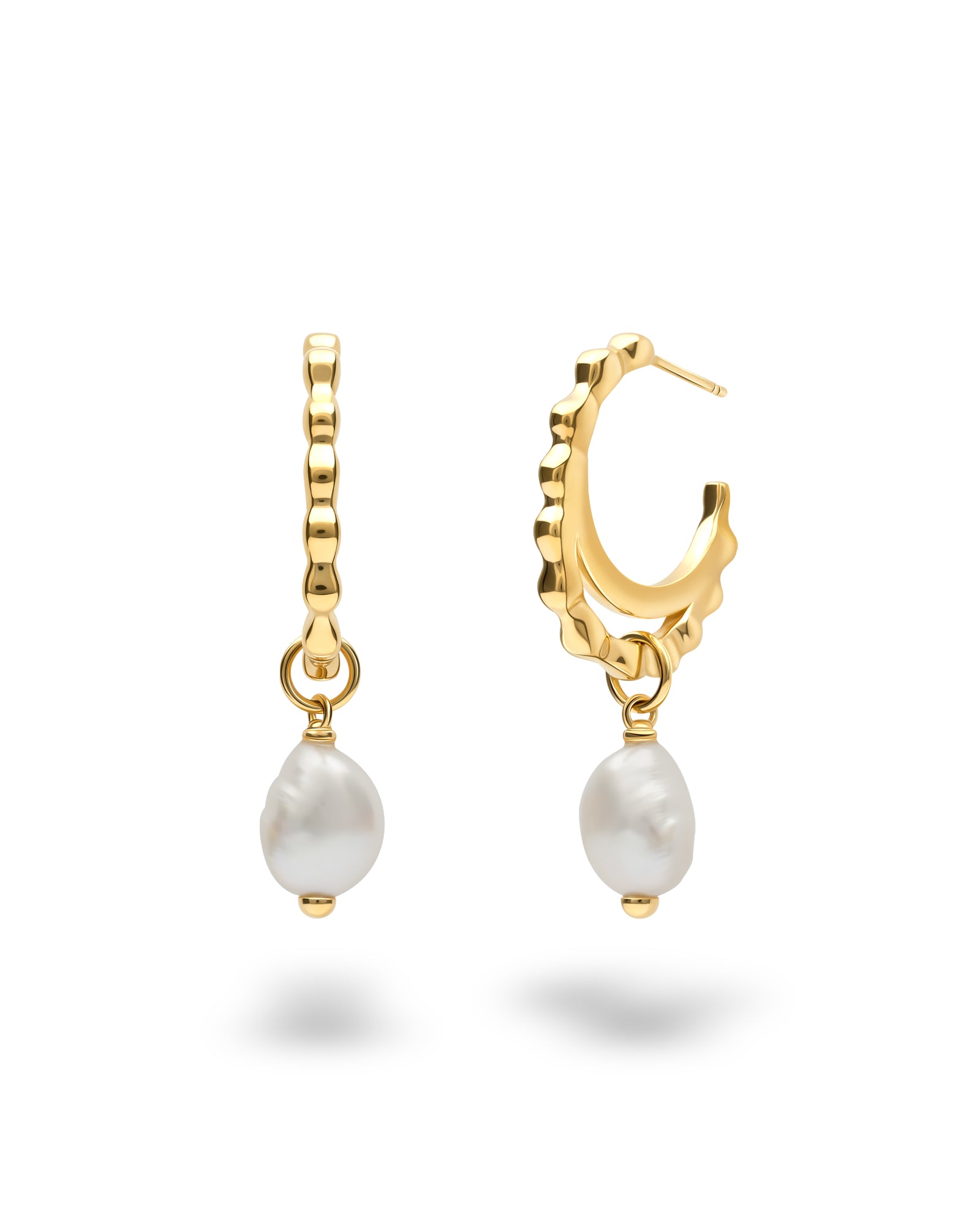 Tautropfen aus Perlenohrringen