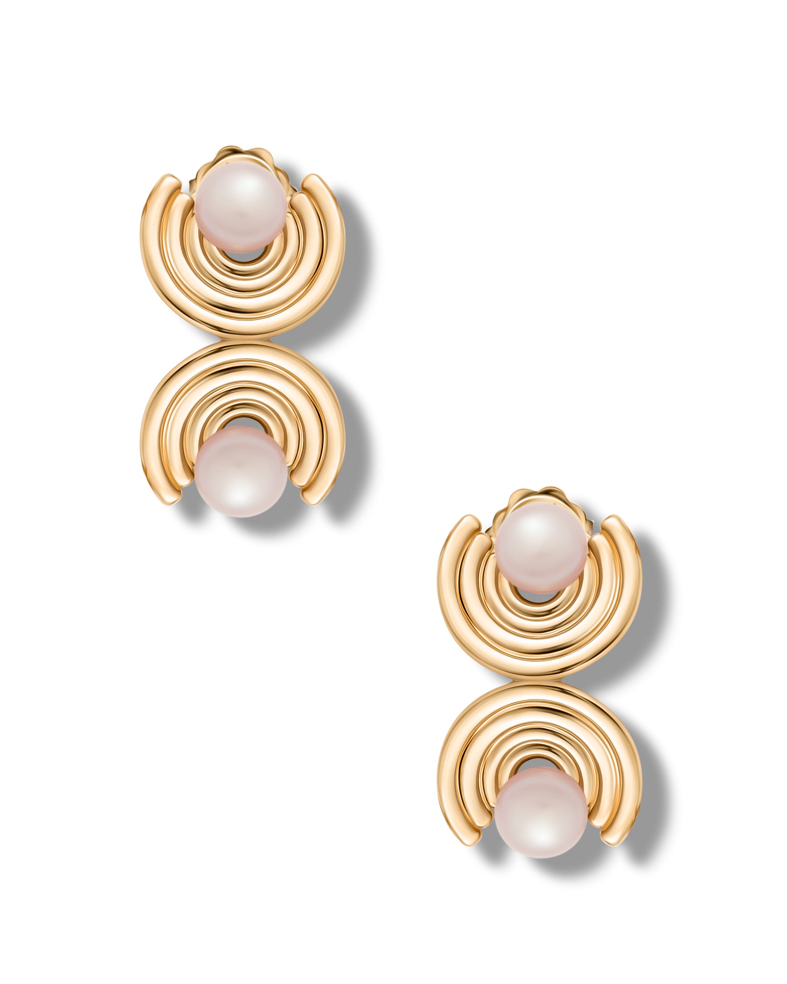 Doppelte Muschelohrringe