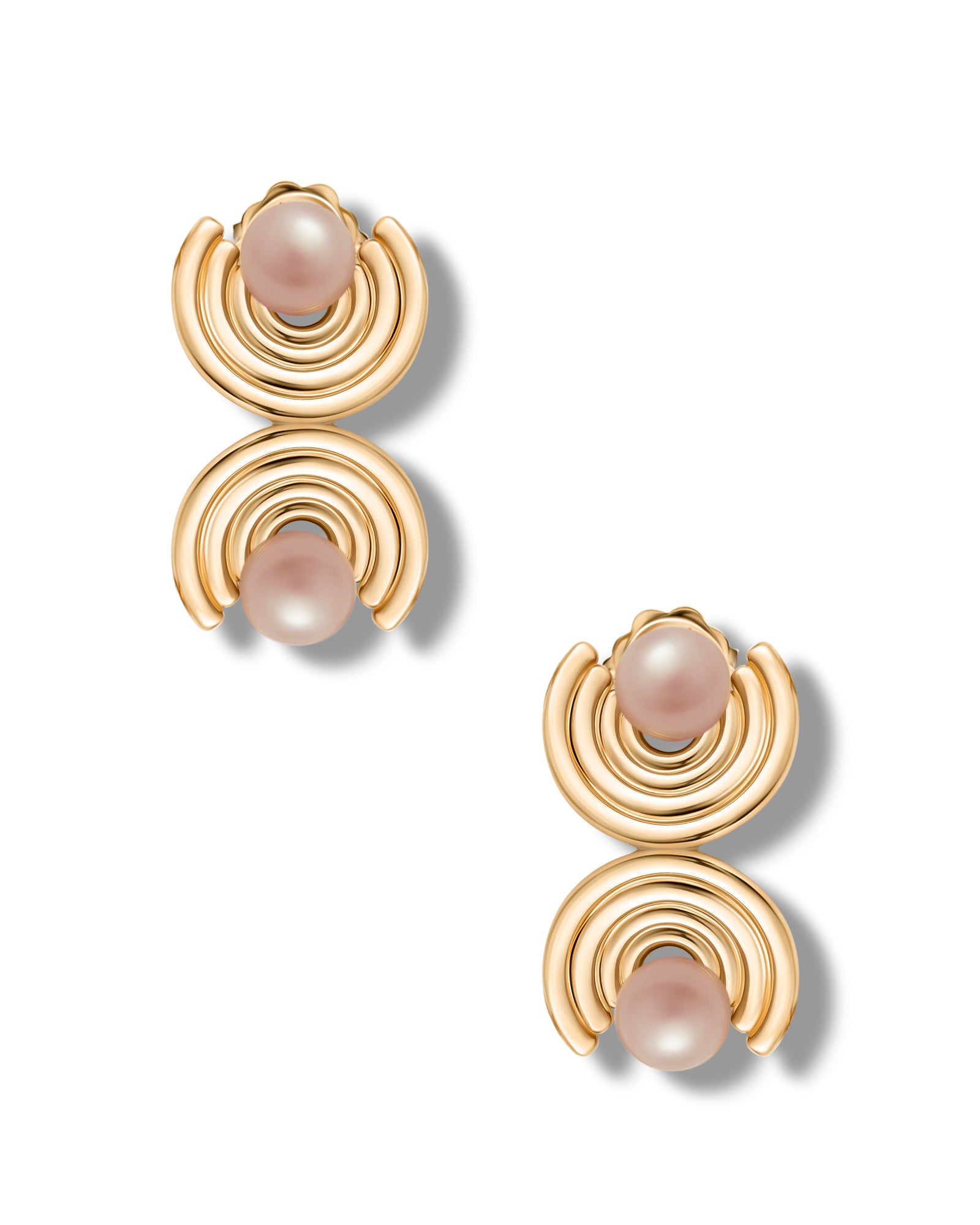 Doppelte Muschelohrringe