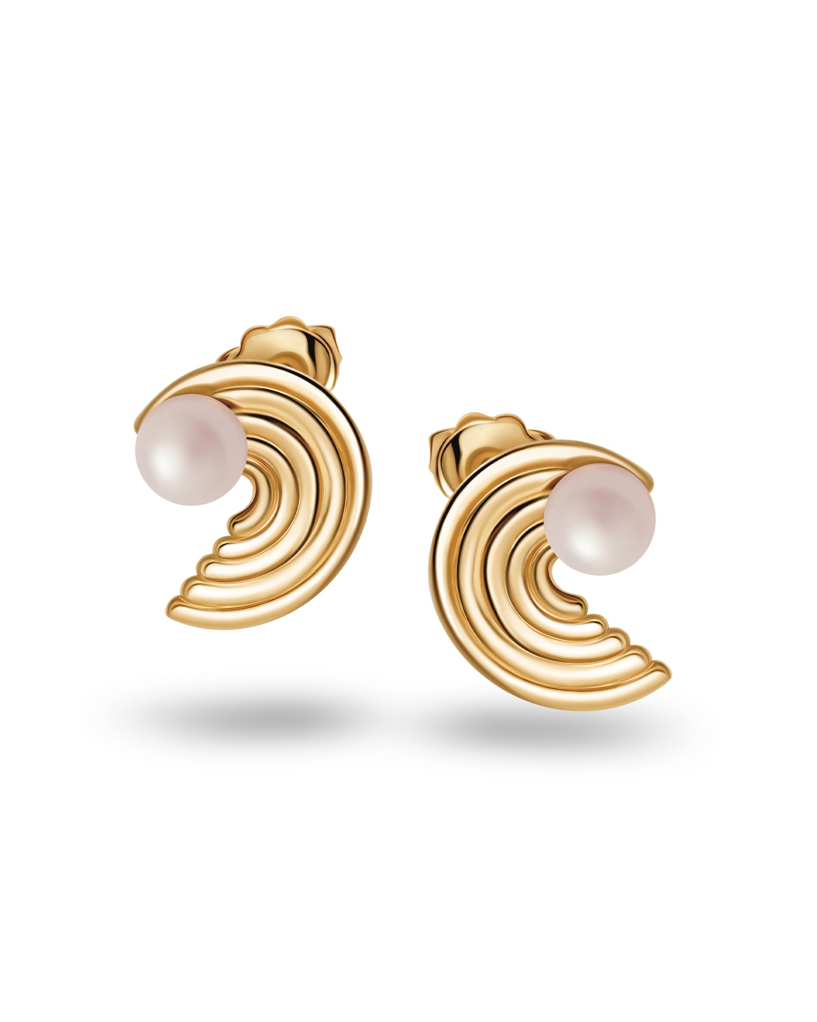 Vergoldete Wellen Ohrringe