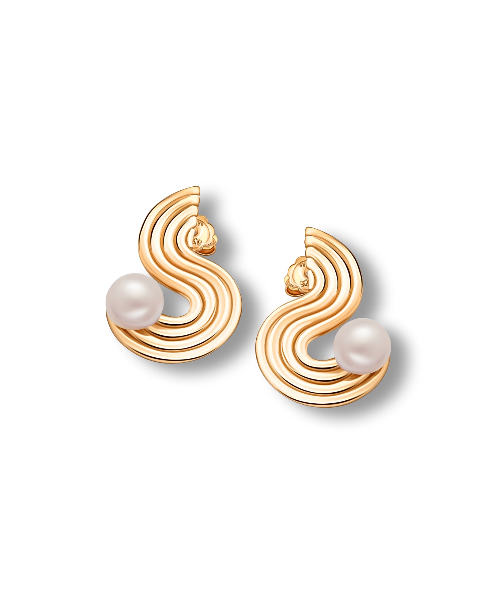 Goldene Serpentinen-Ohrringe