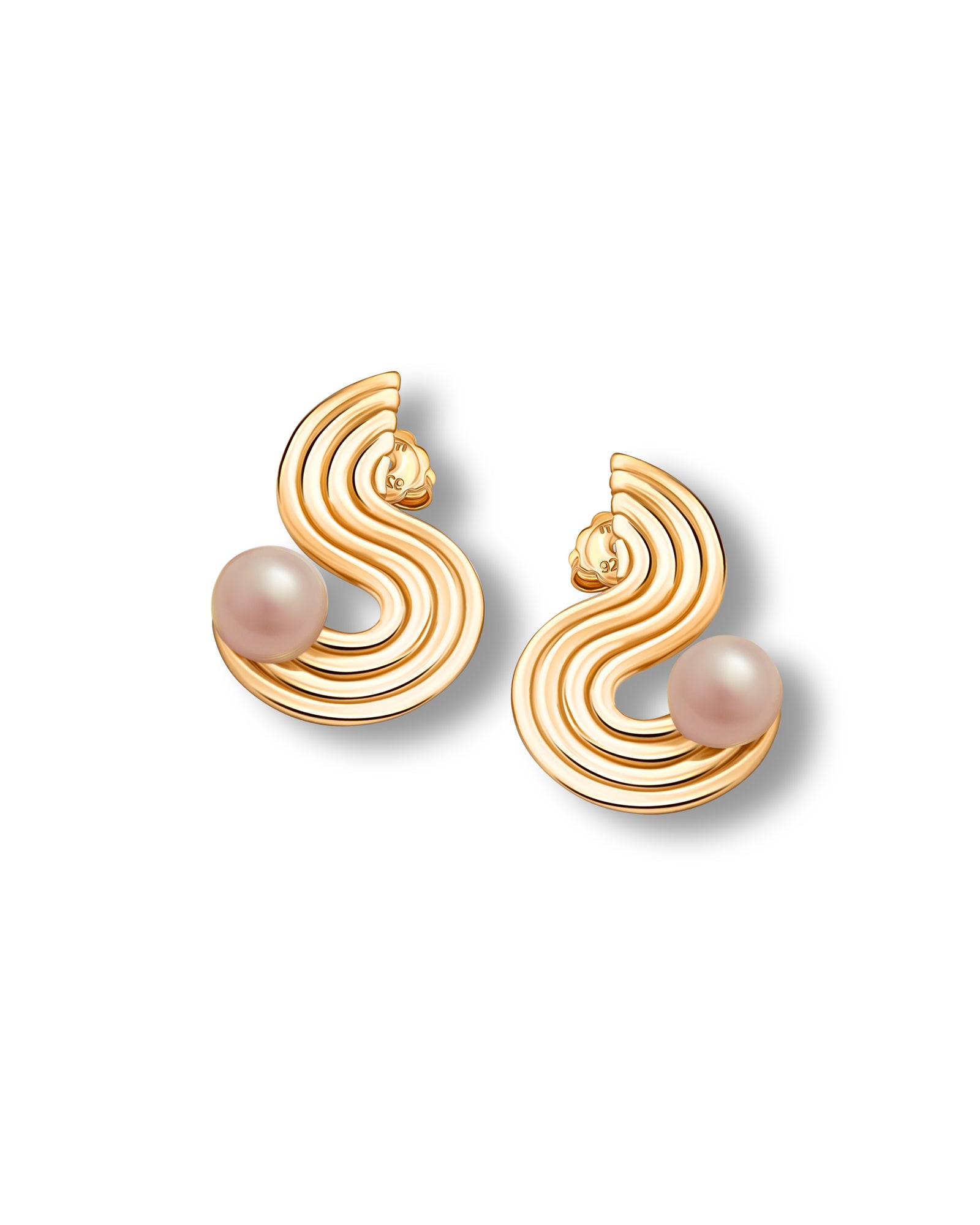 Goldene Serpentinen-Ohrringe