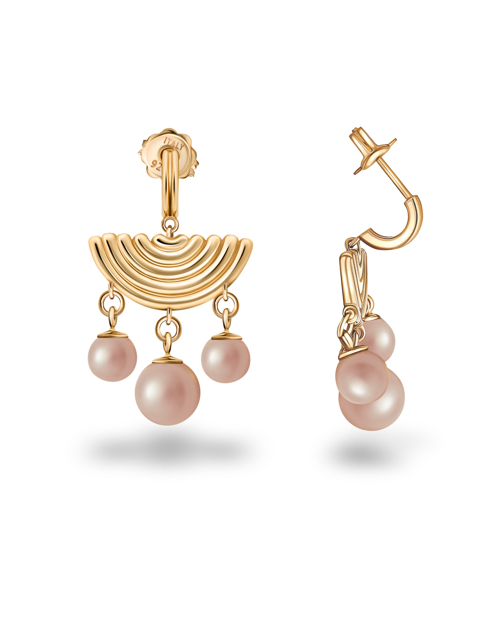 Dreifache Pearly Sensation-Ohrringe