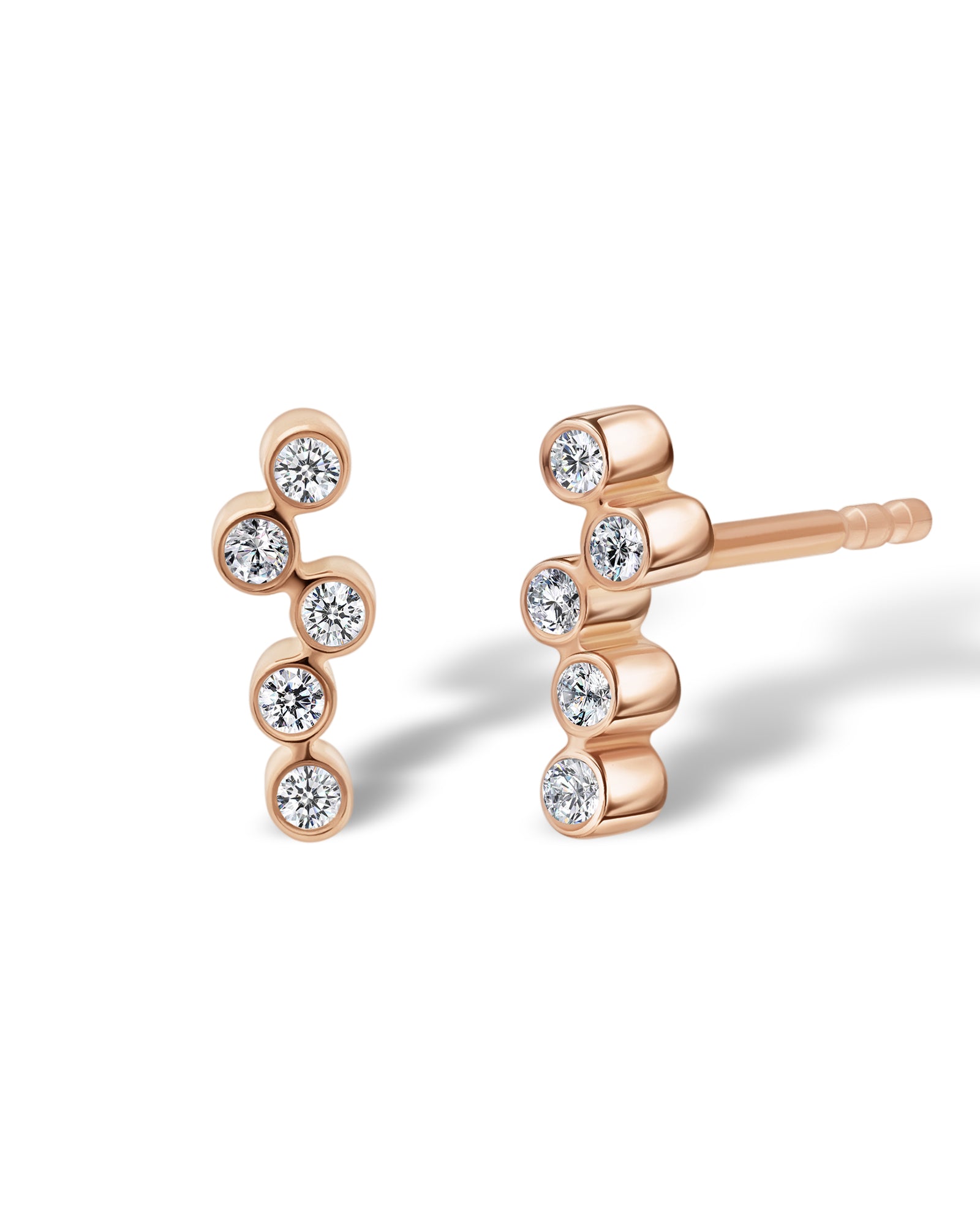 Ohrringe mit Diamantfaden