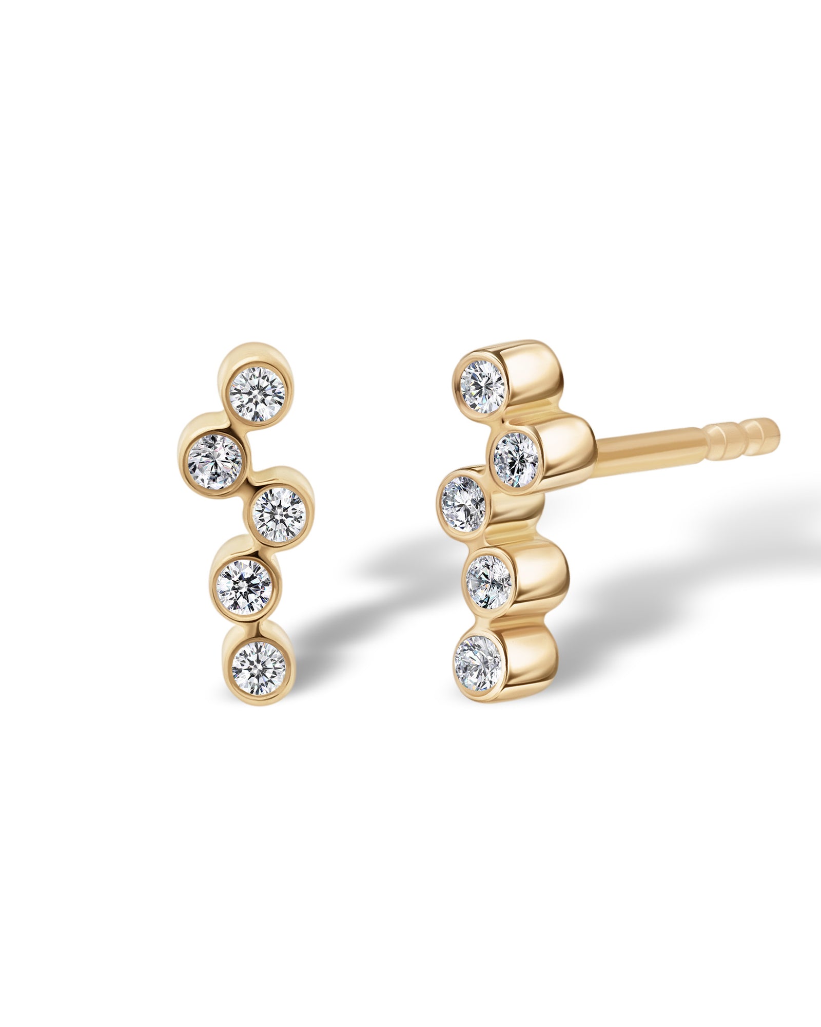 Ohrringe mit Diamantfaden