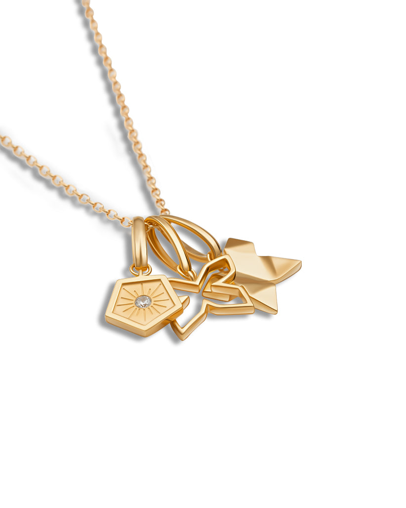 Bezaubernde Trio Halskette