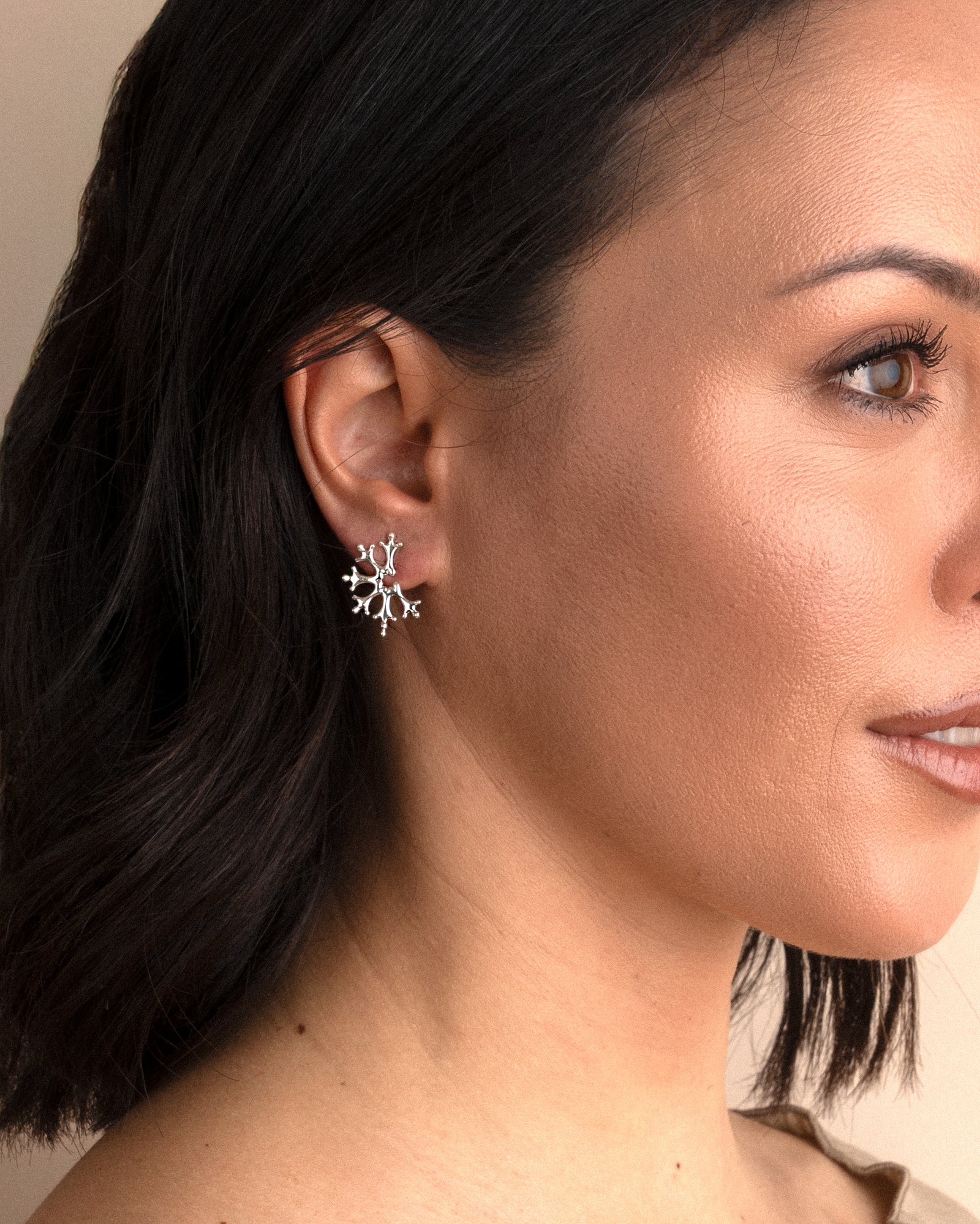 Goldene Frost Ohrstecker