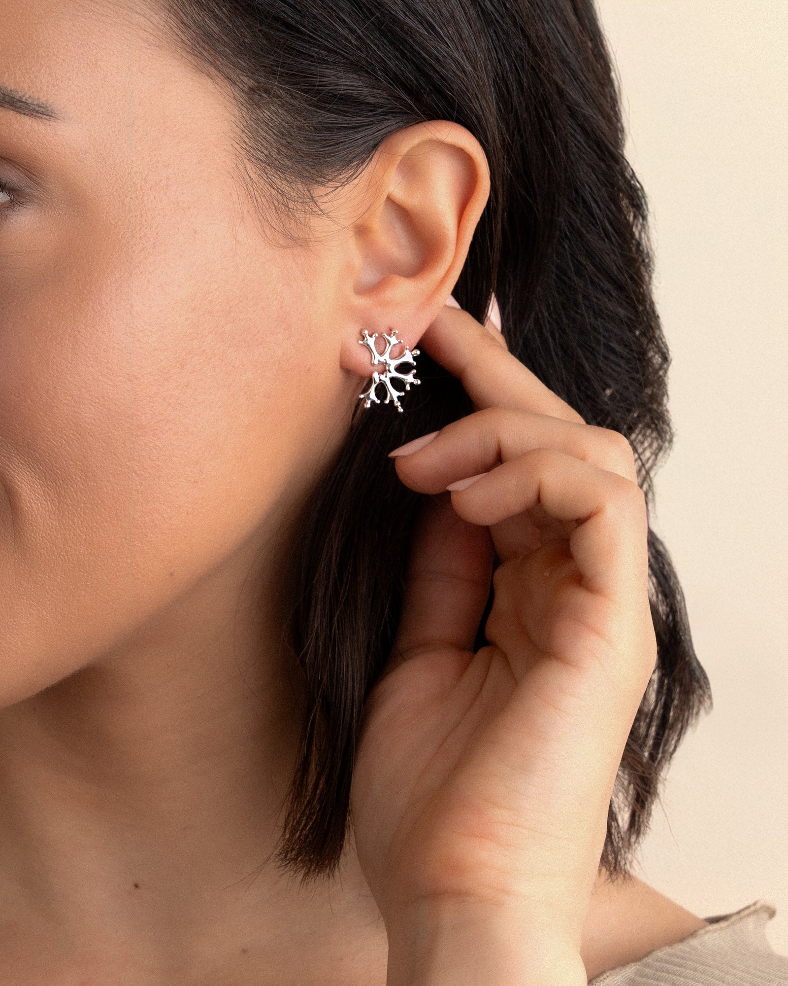 Goldene Frost Ohrstecker