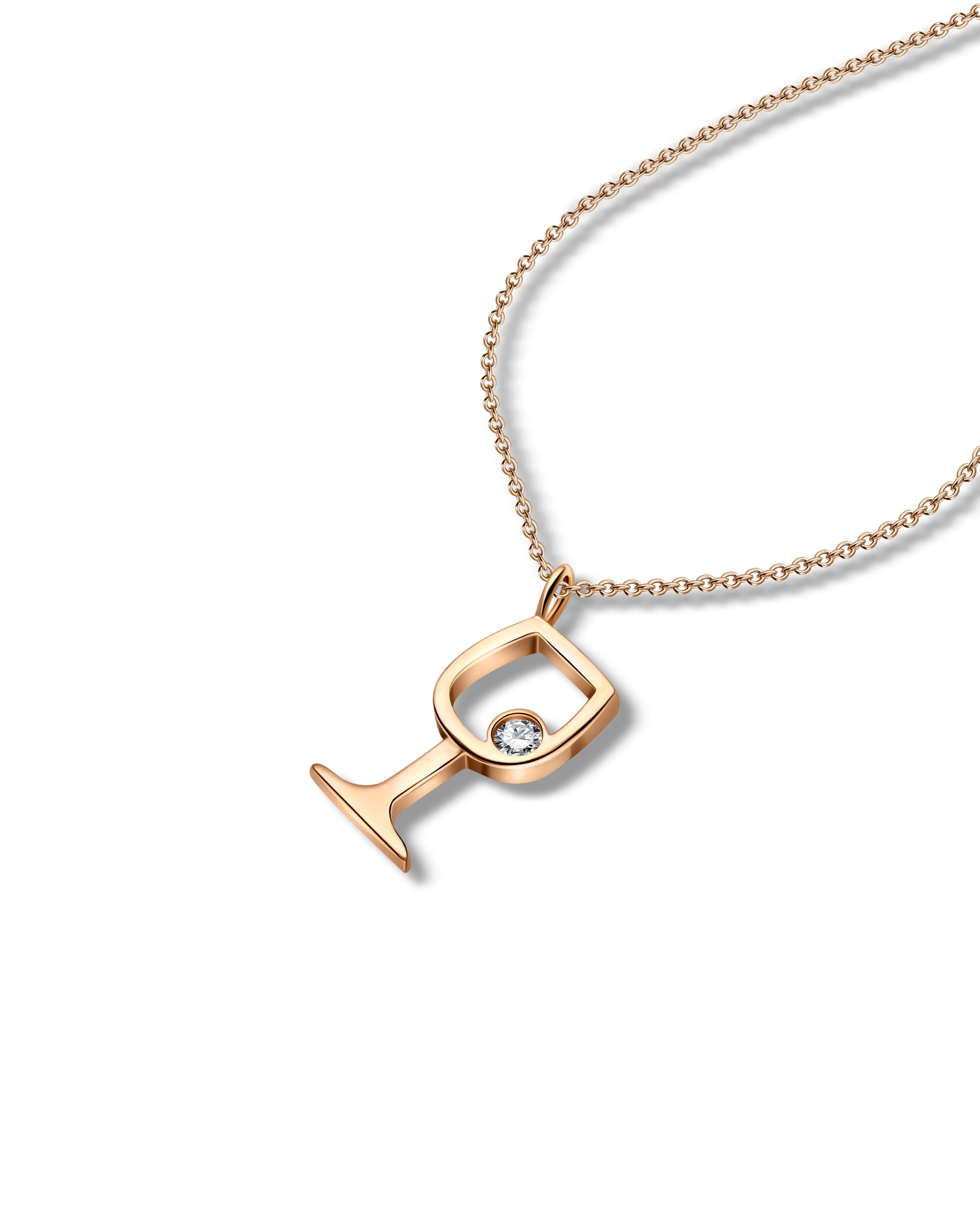 Goldener Cocktail-Anhänger