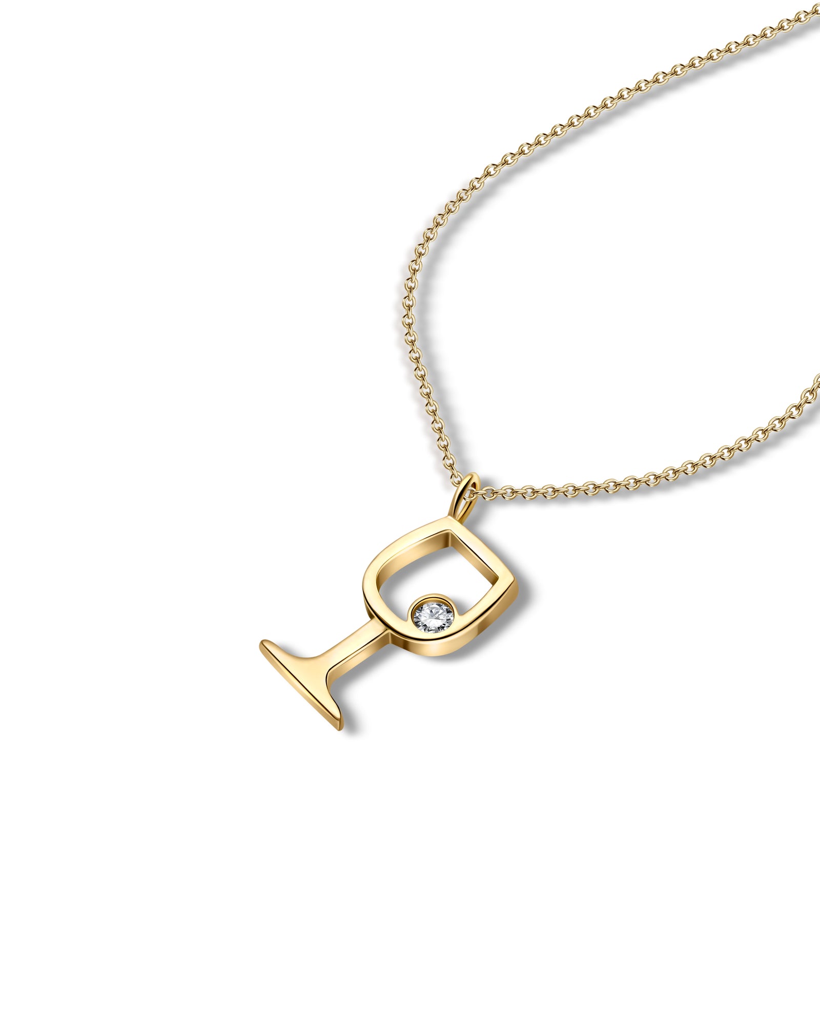 Goldener Cocktail-Anhänger