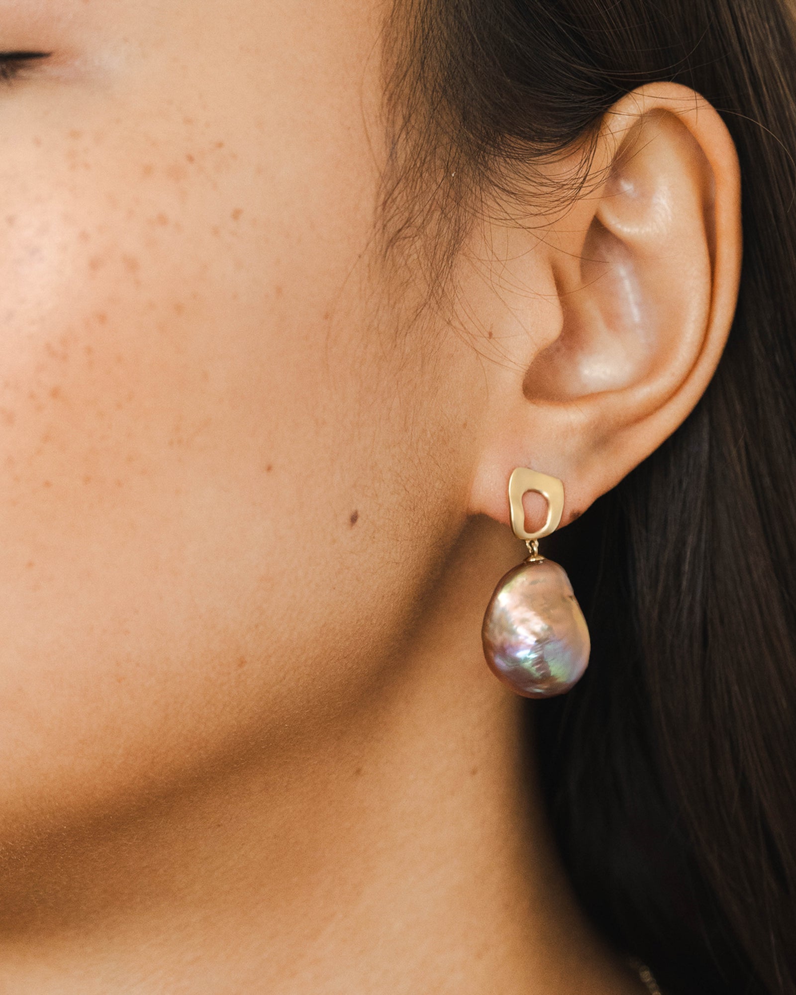 Klobige quadratische Ohrringe