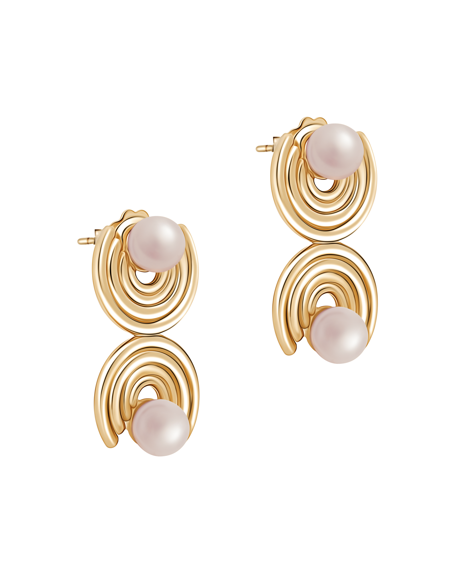 Doppelte Muschelohrringe