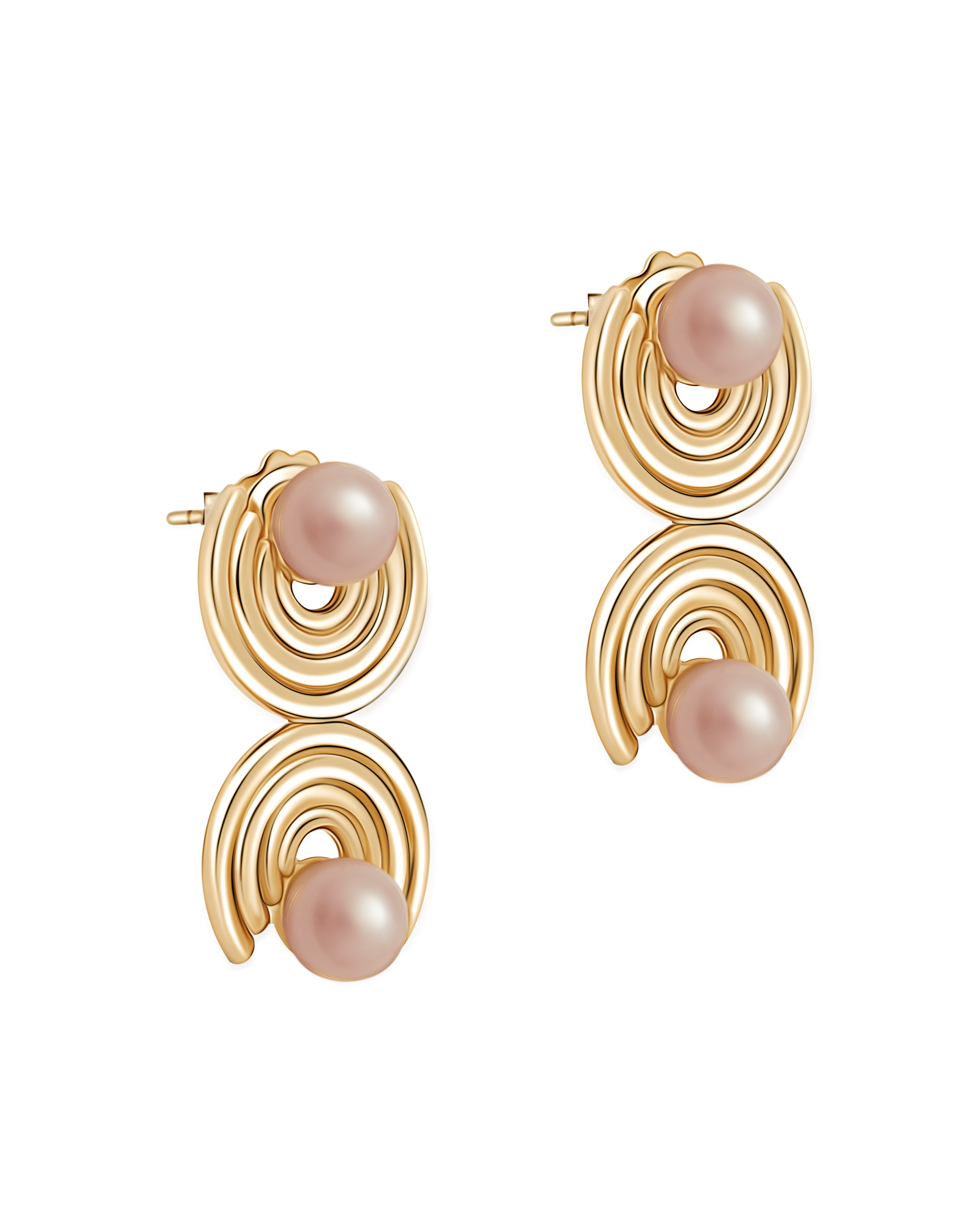 Doppelte Muschelohrringe