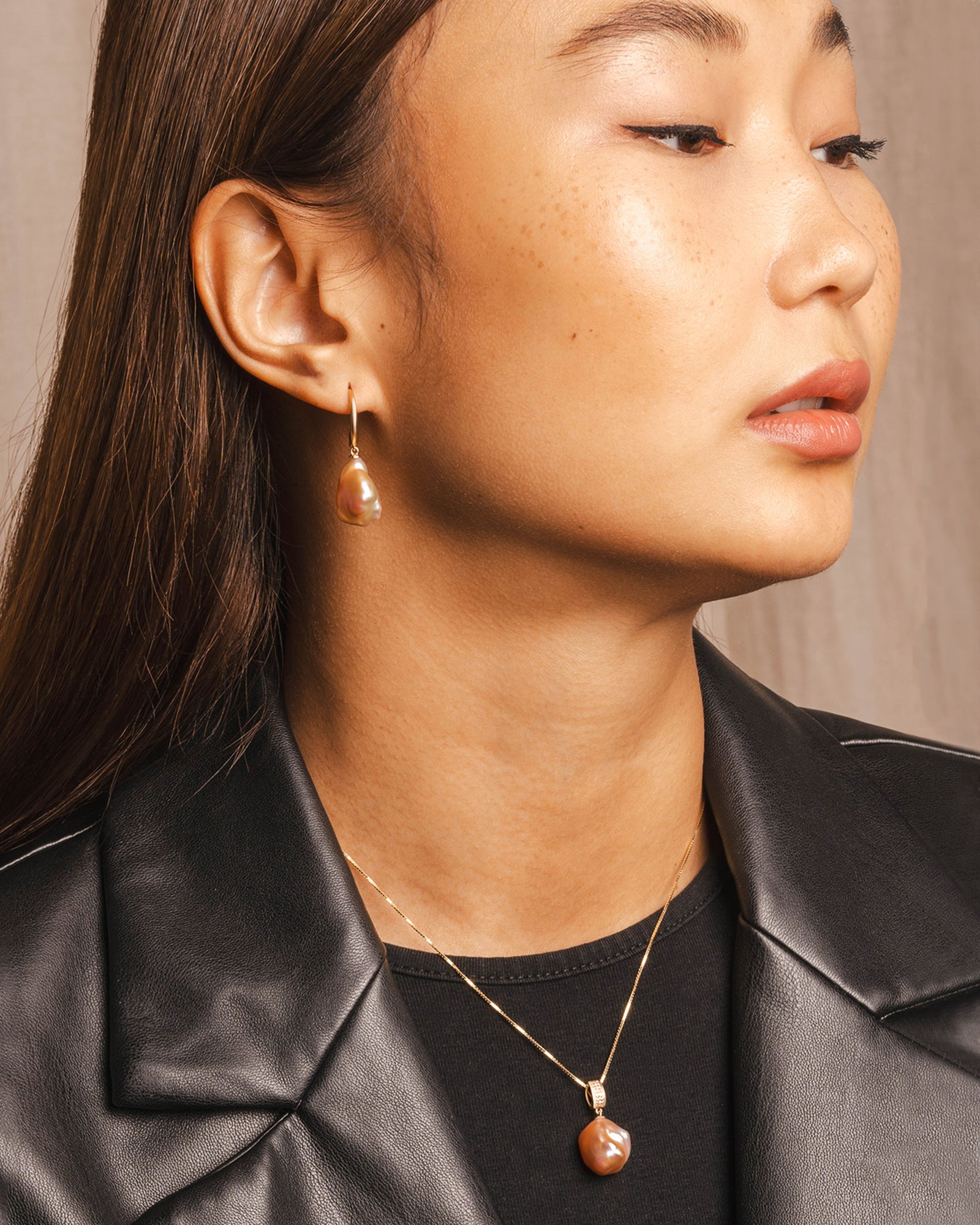 Perlenhaken Ohrringe