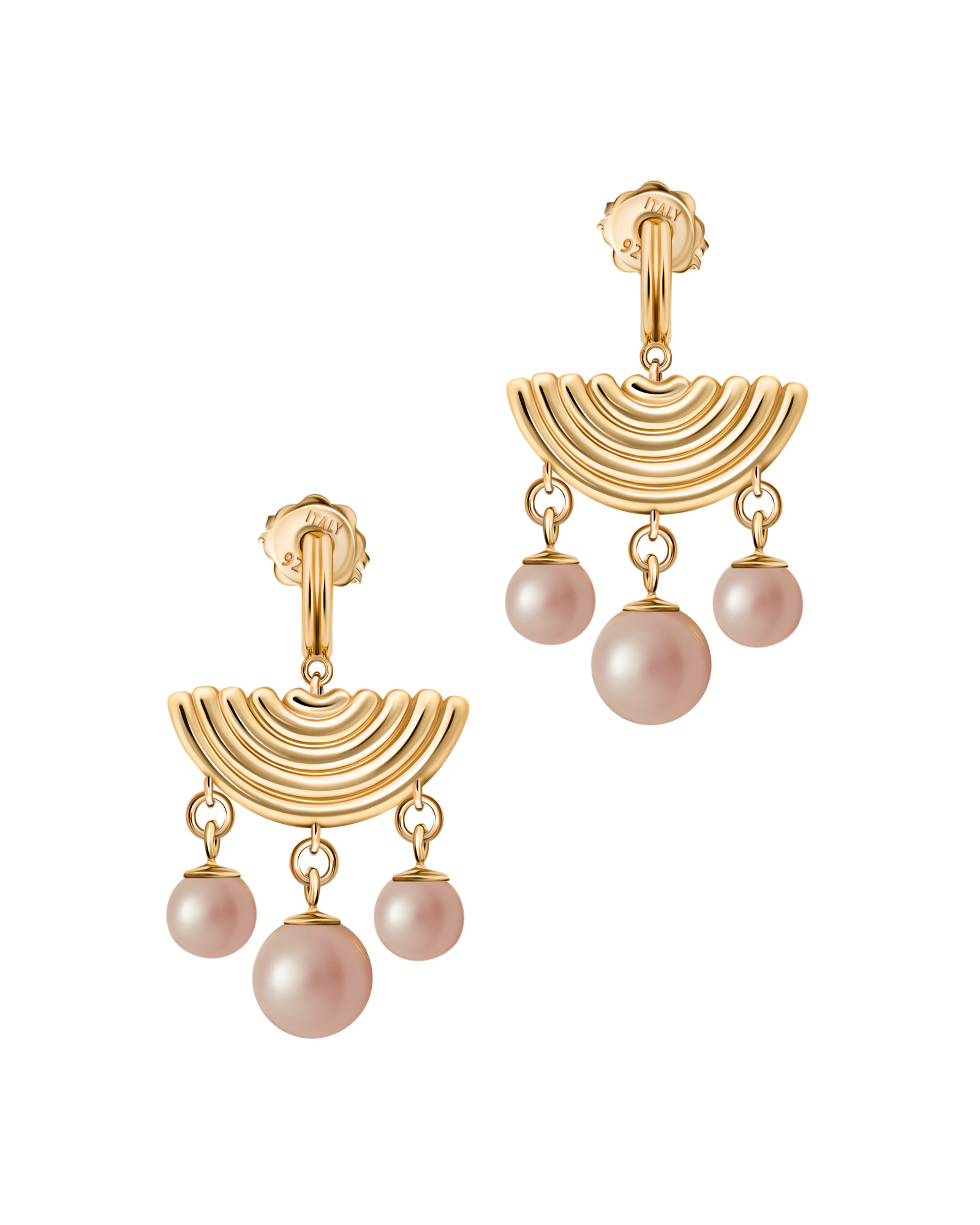 Dreifache Pearly Sensation-Ohrringe