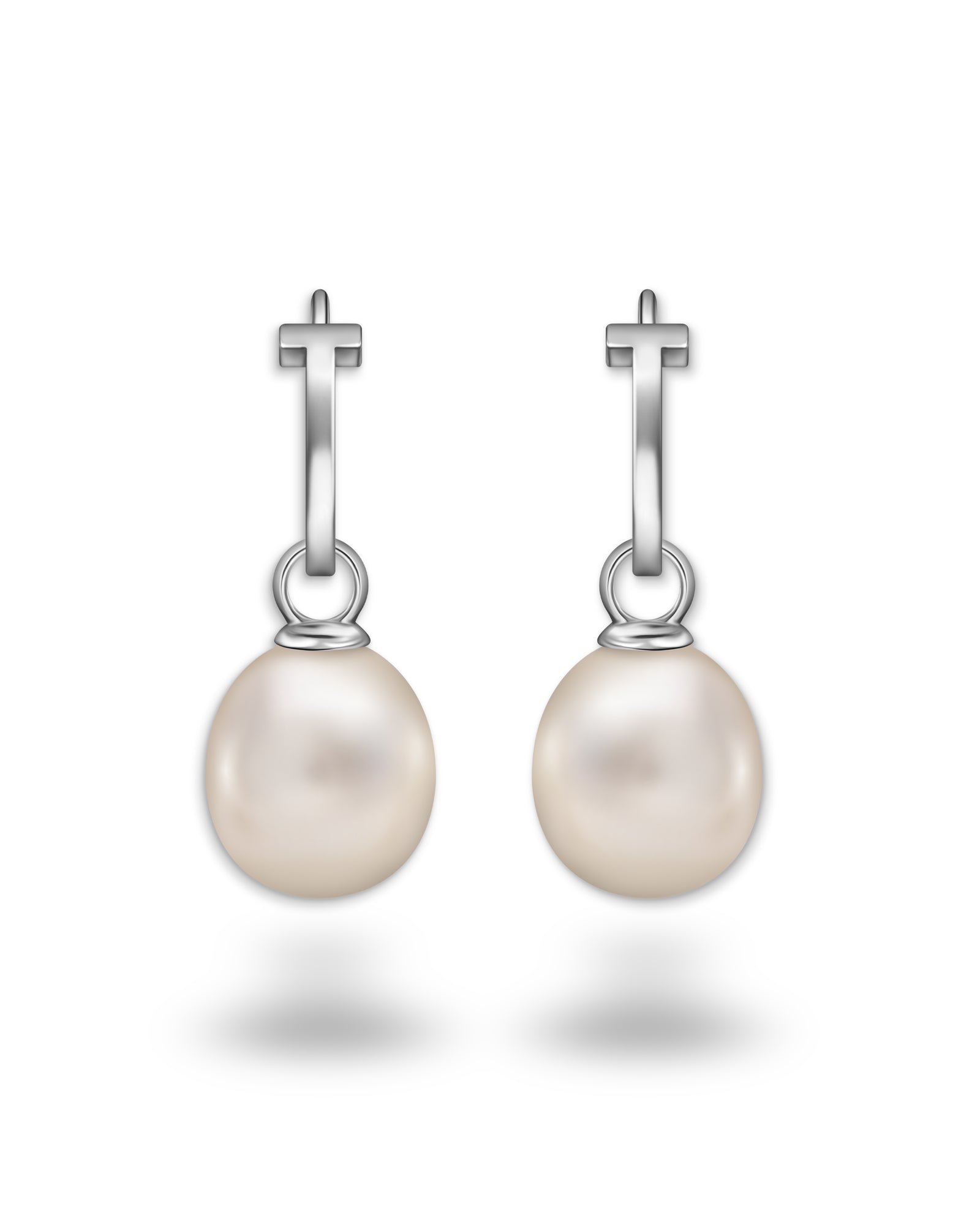 Natural Pearl Hoops