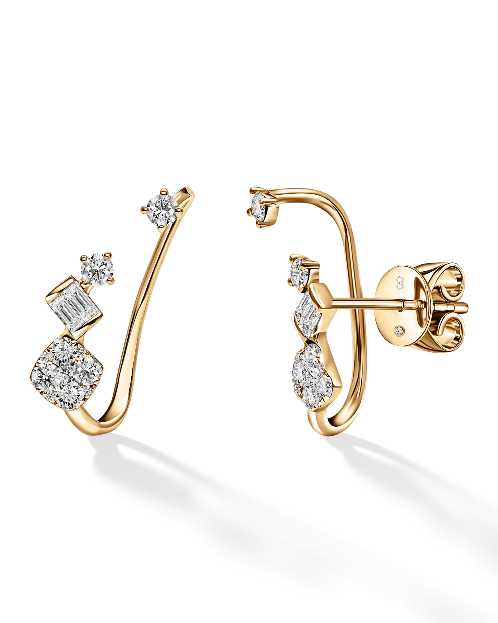 Multi-cut Diamond Earrings
