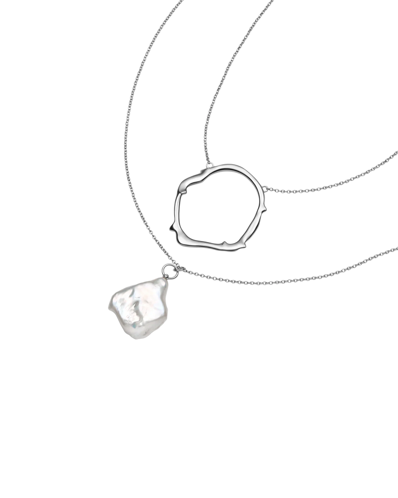 Arista Necklace in rhodium-plated sterling silver – UNTAMD London