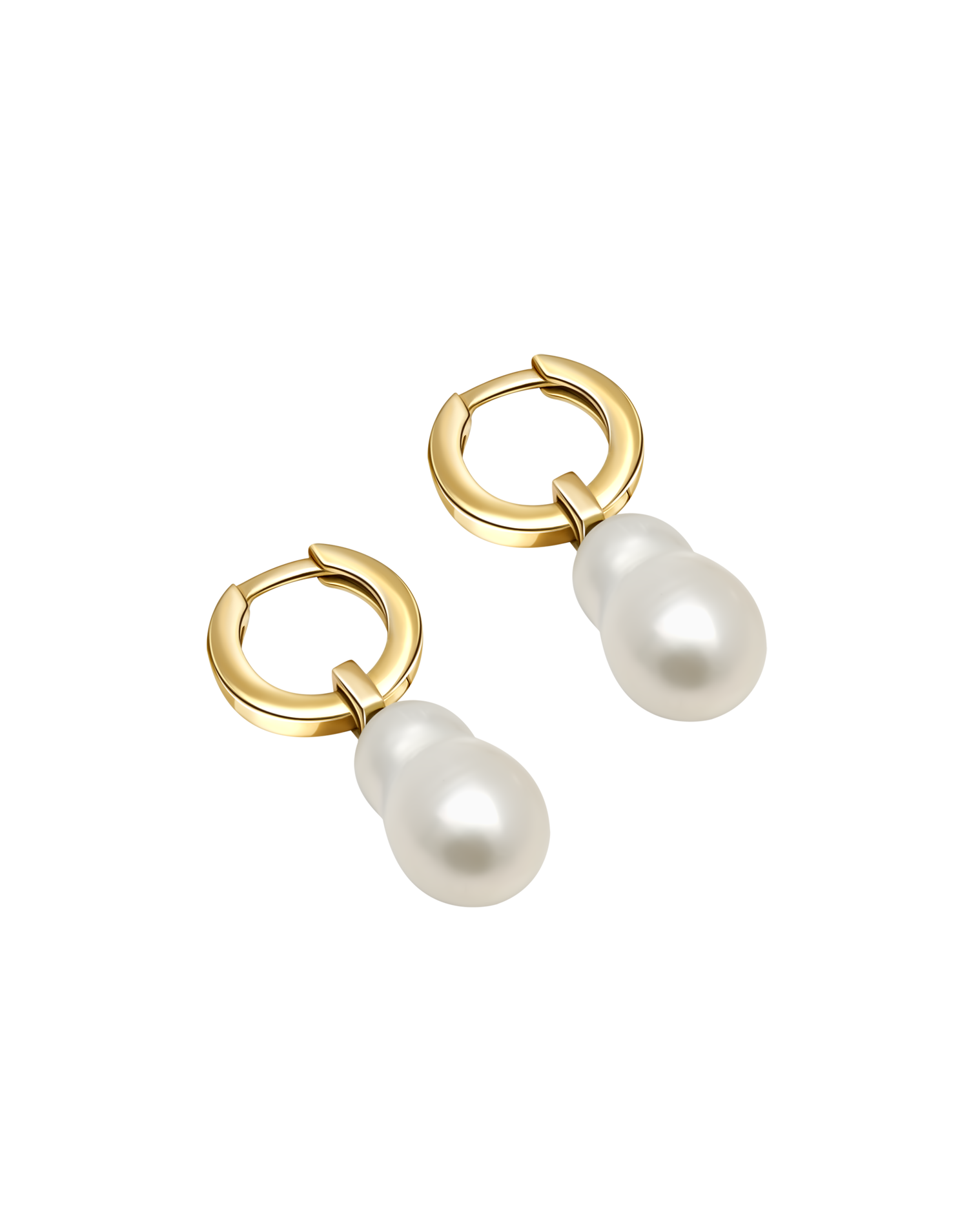 Baroque Pearl Hoops