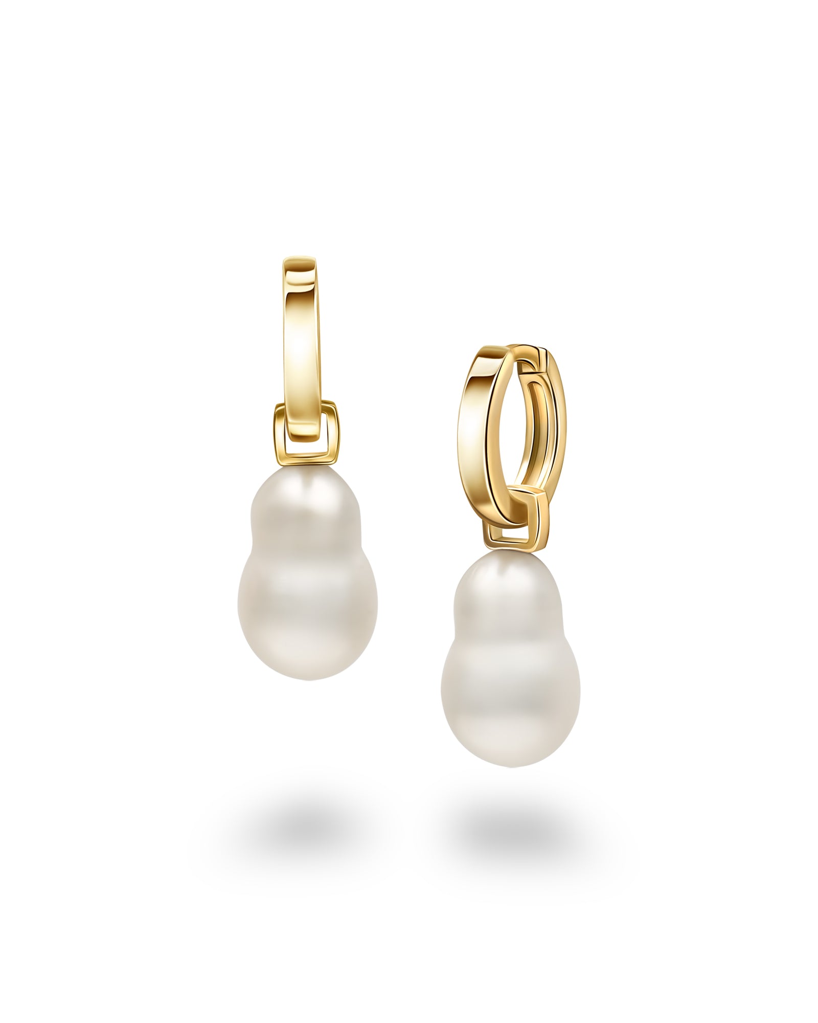 Baroque Pearl Hoops