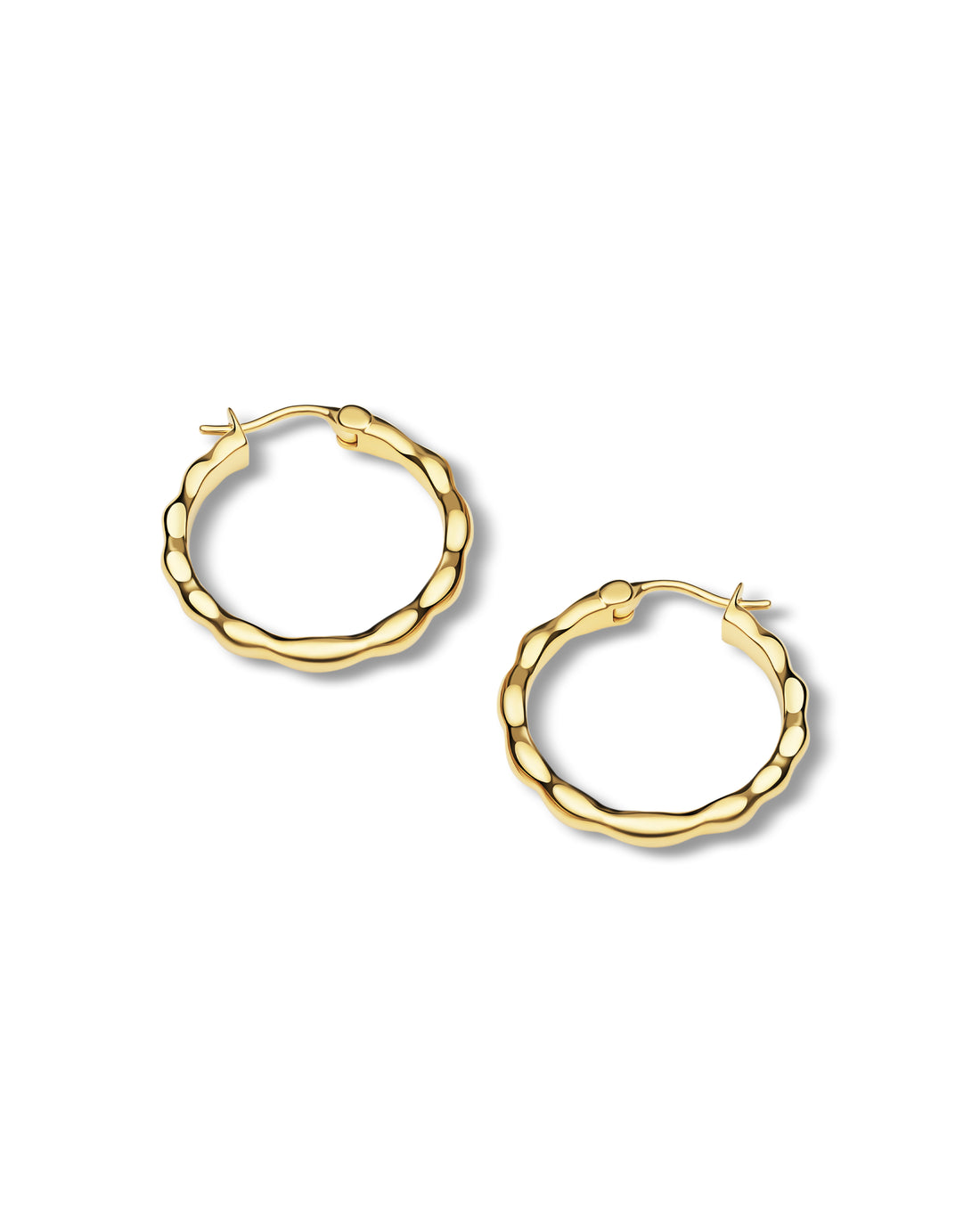 Bubbly Golden Hoops