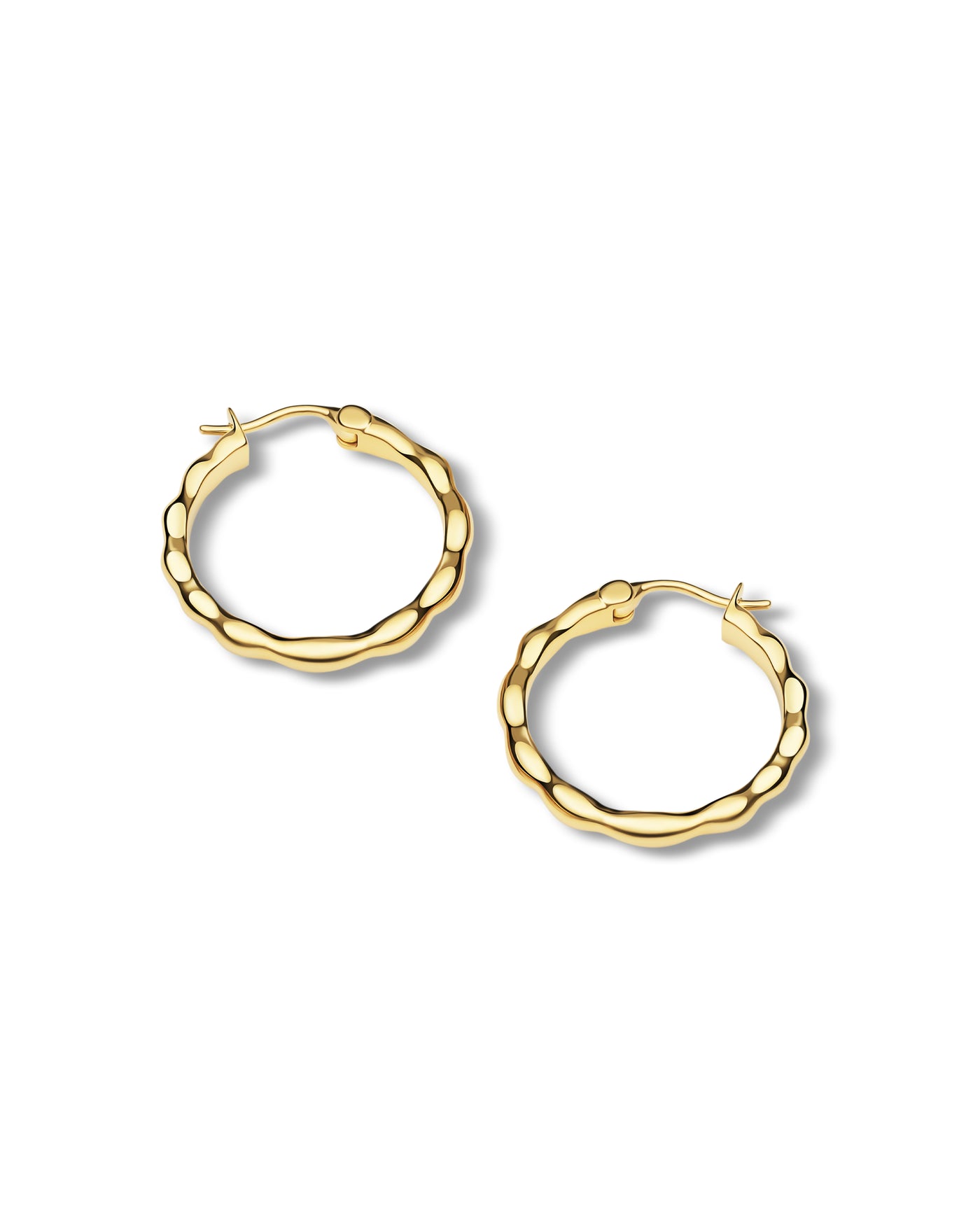 Bubbly Golden Hoops