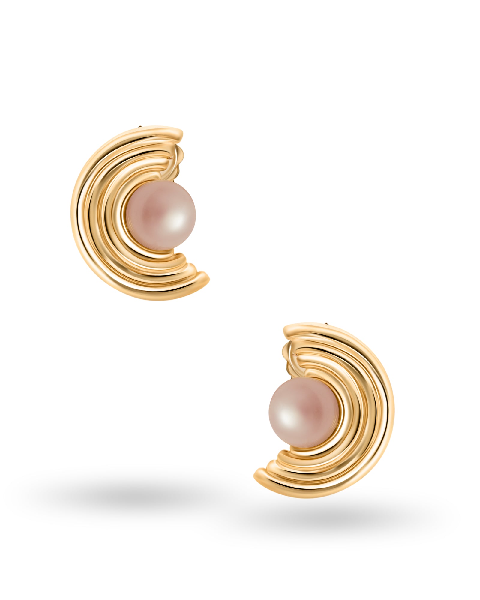 Half Cut Stud Earrings