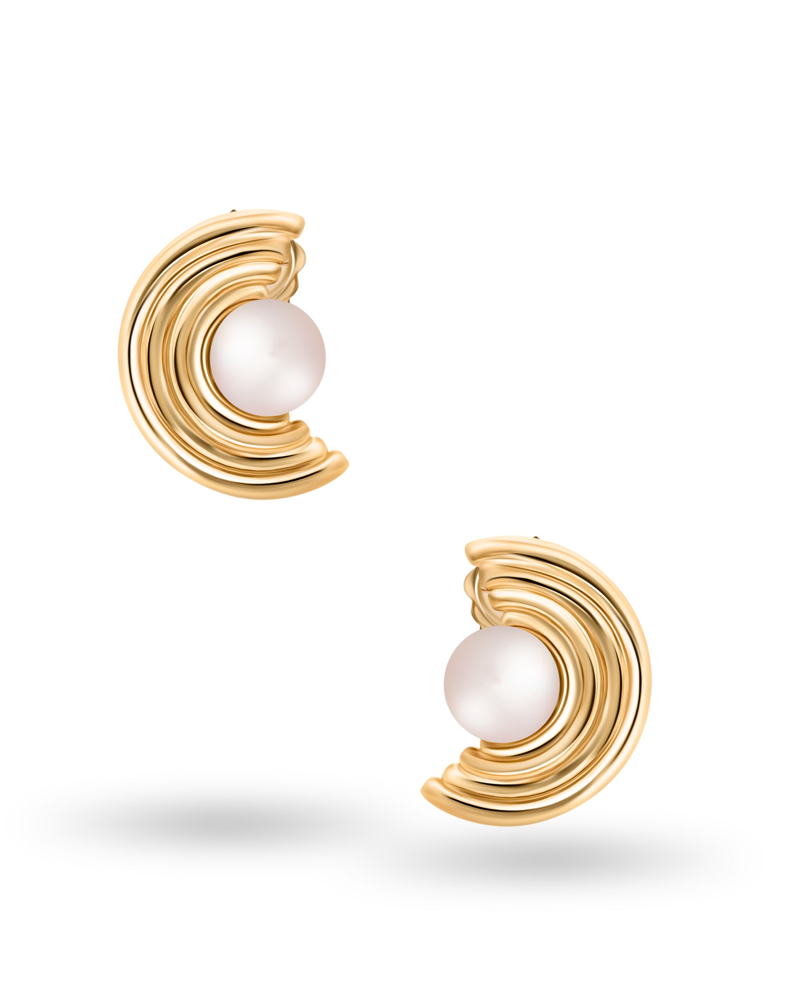 Half Cut Stud Earrings