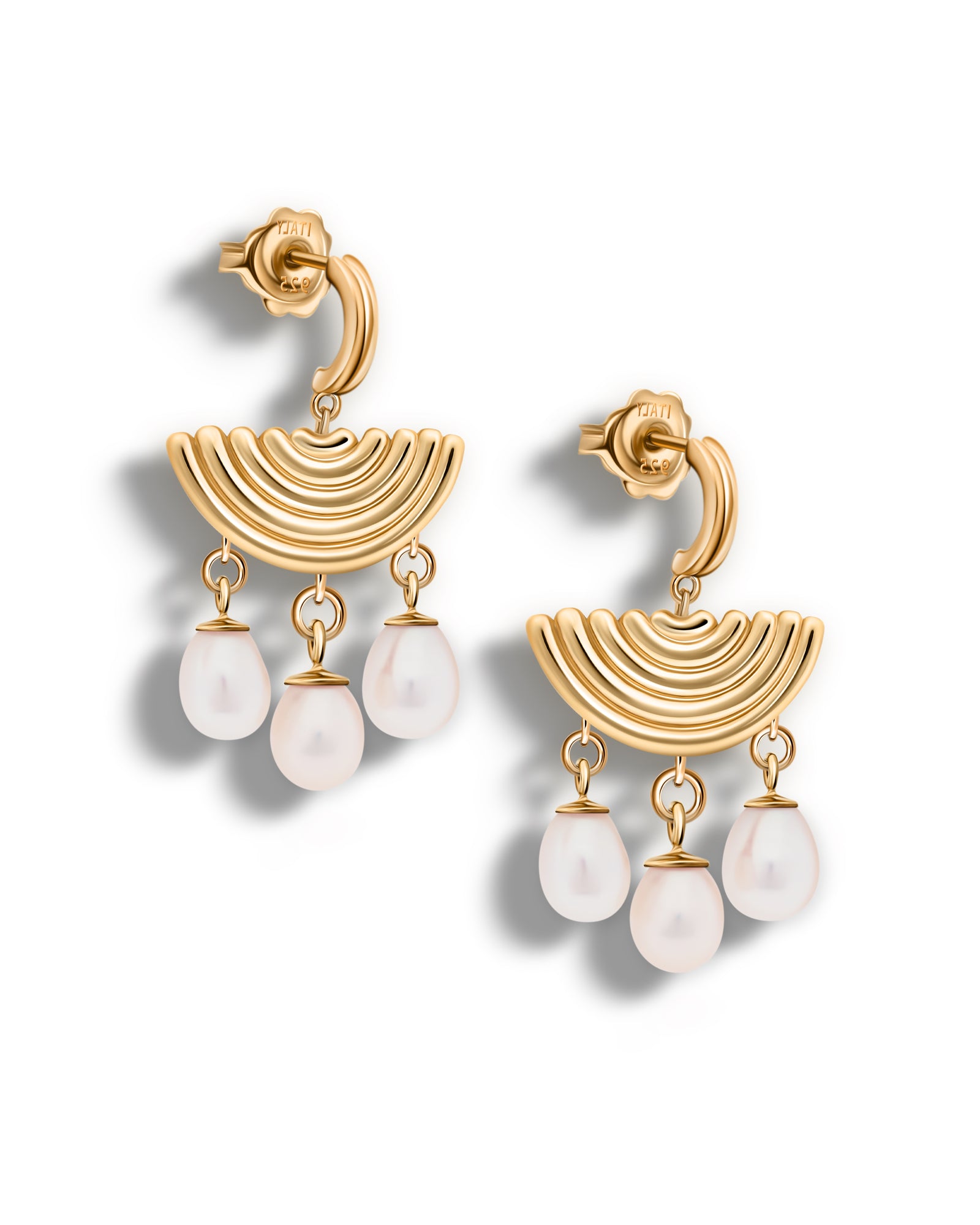 Triple Pearly Sensation Earrings