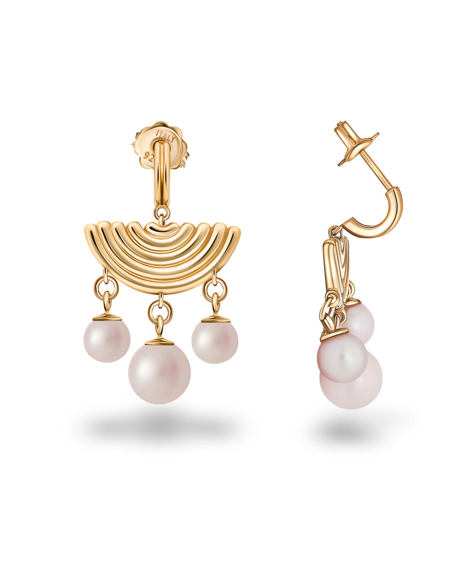 Triple Pearly Sensation Earrings