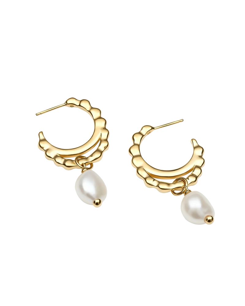 Dewdrops of Pearl Earrings in 18k gold vermeil – UNTAMD London