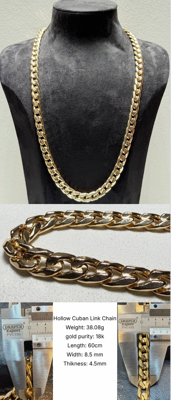 Hollow Cuban Link Chain