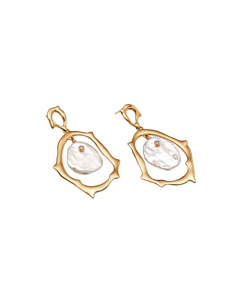 Guinevere Earrings in 18k gold vermeil – UNTAMD London