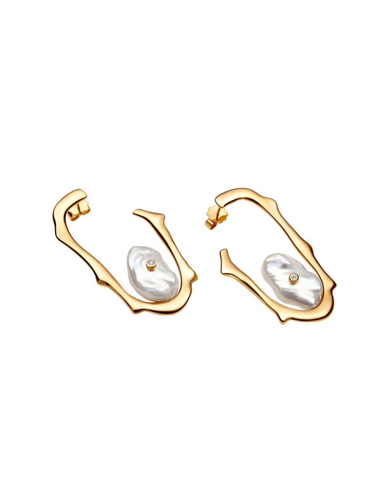 Livia Earrings in 18k gold vermeil – UNTAMD London