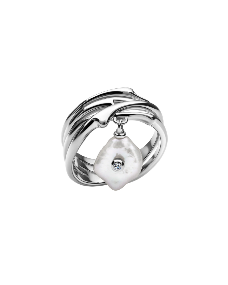 Maera Ring in rhodium-plated sterling silver – UNTAMD London