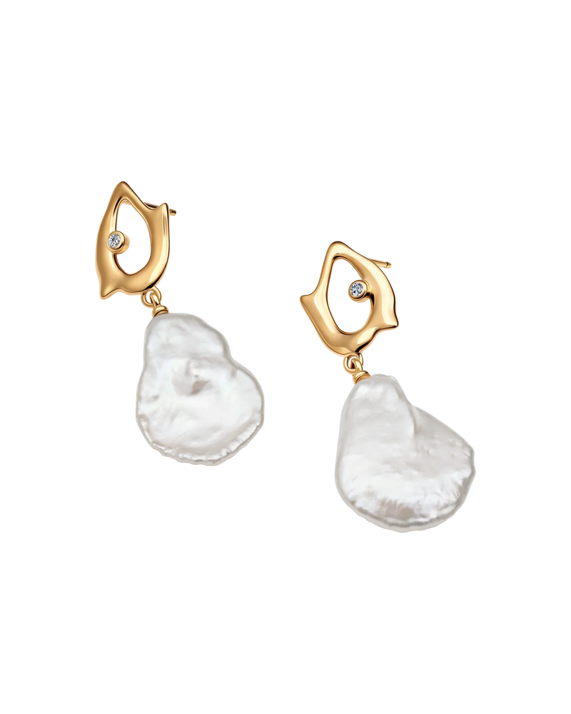Meredith Earrings in 18k gold vermeil – UNTAMD London