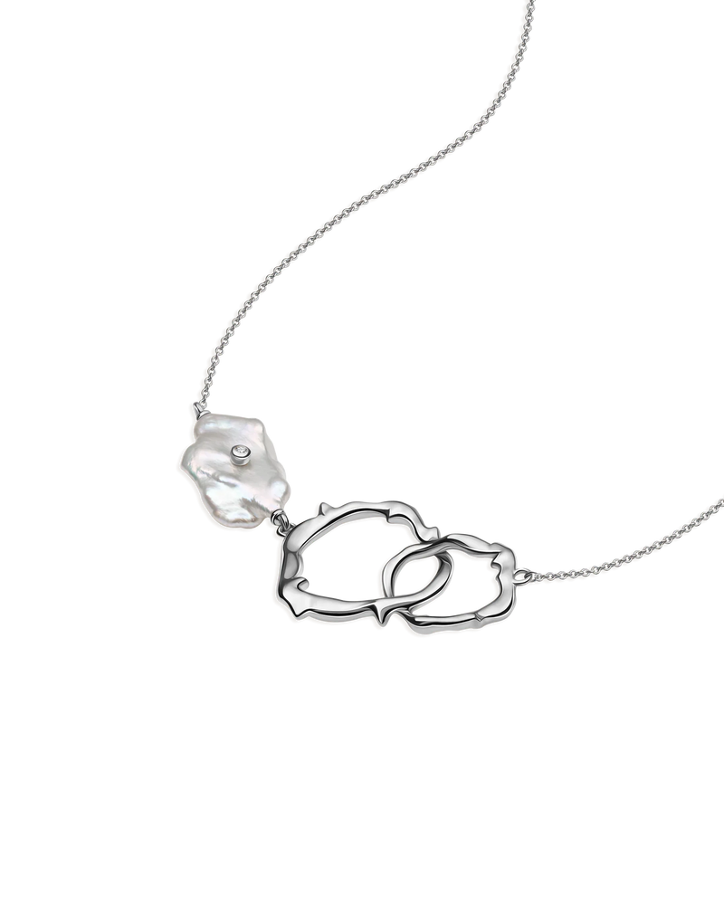 Odette Necklace in rhodium-plated sterling silver – UNTAMD London