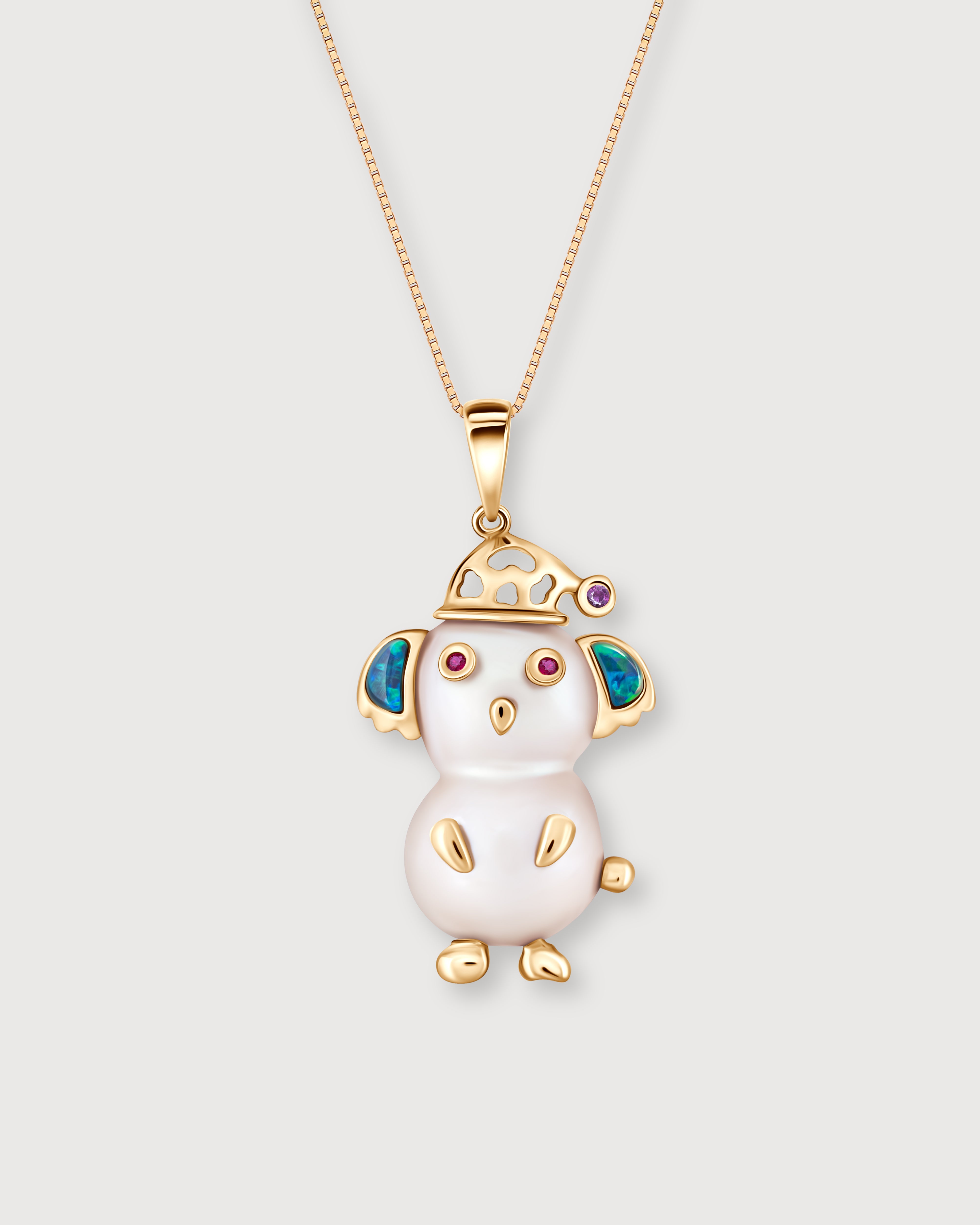 Gold hot sale koala necklace