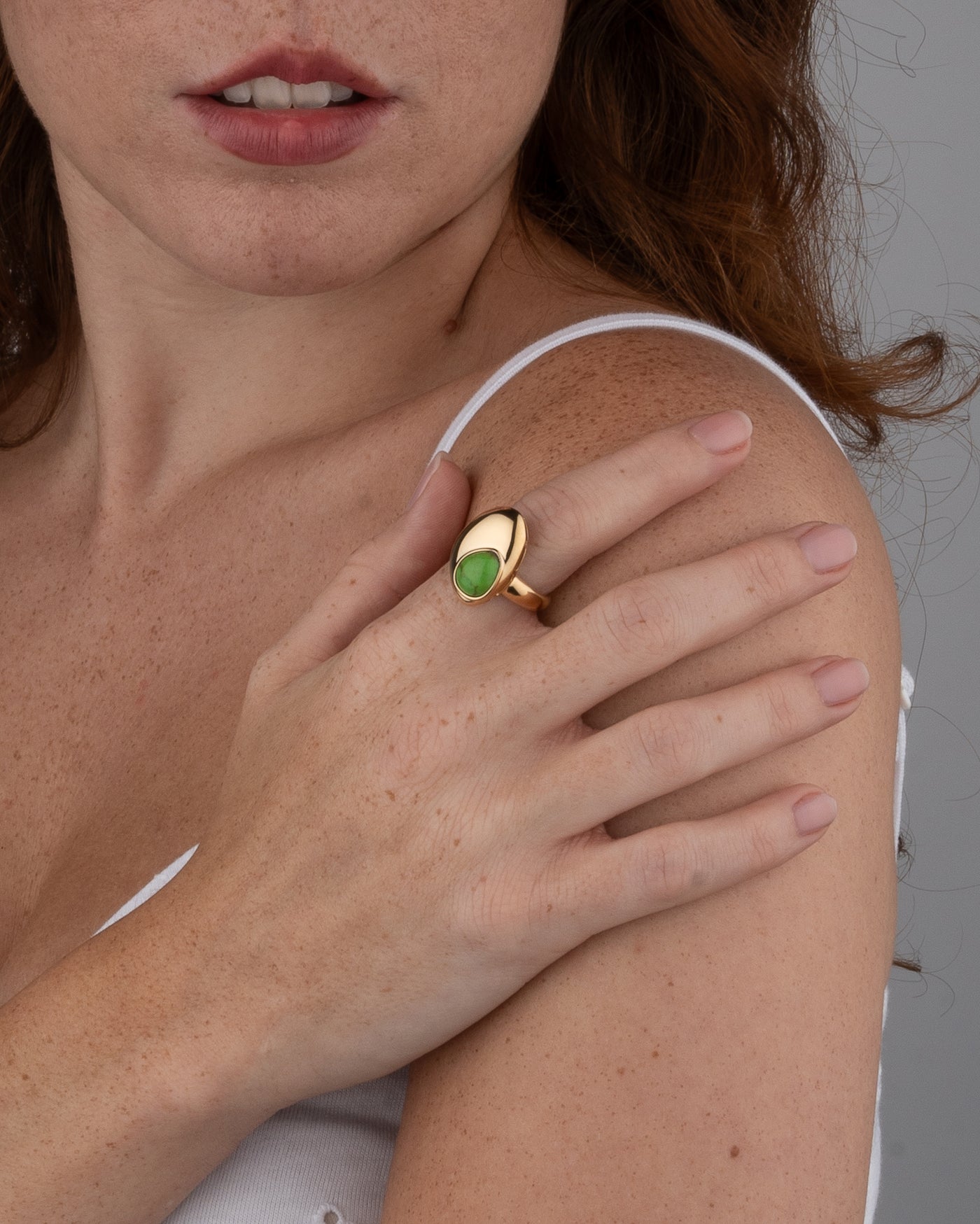 Sprenkel auf Goldring