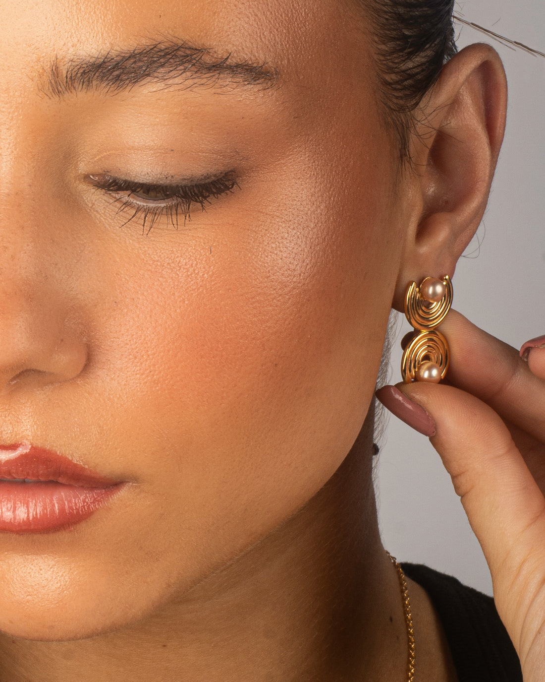 Doppelte Muschelohrringe