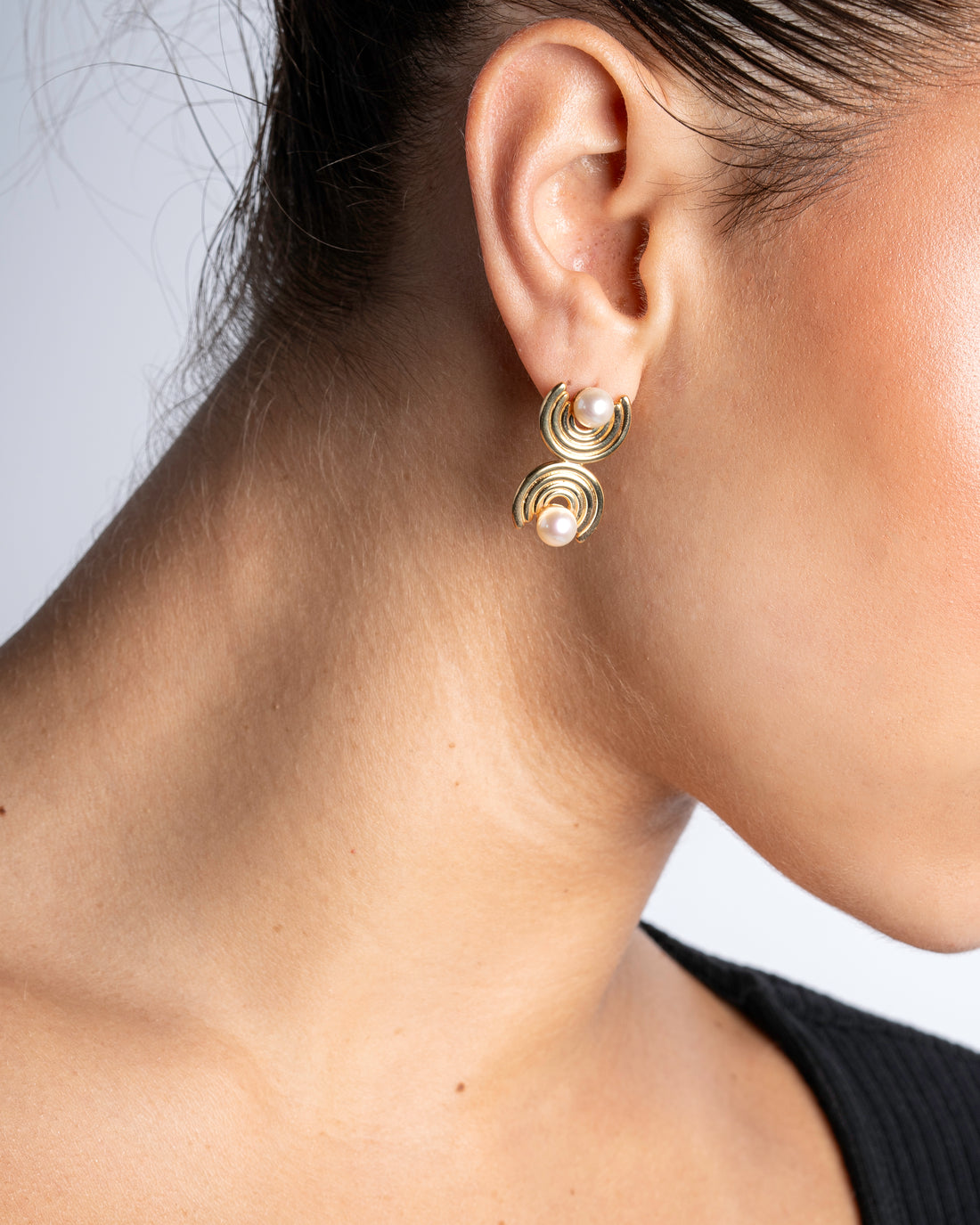 Doppelte Muschelohrringe