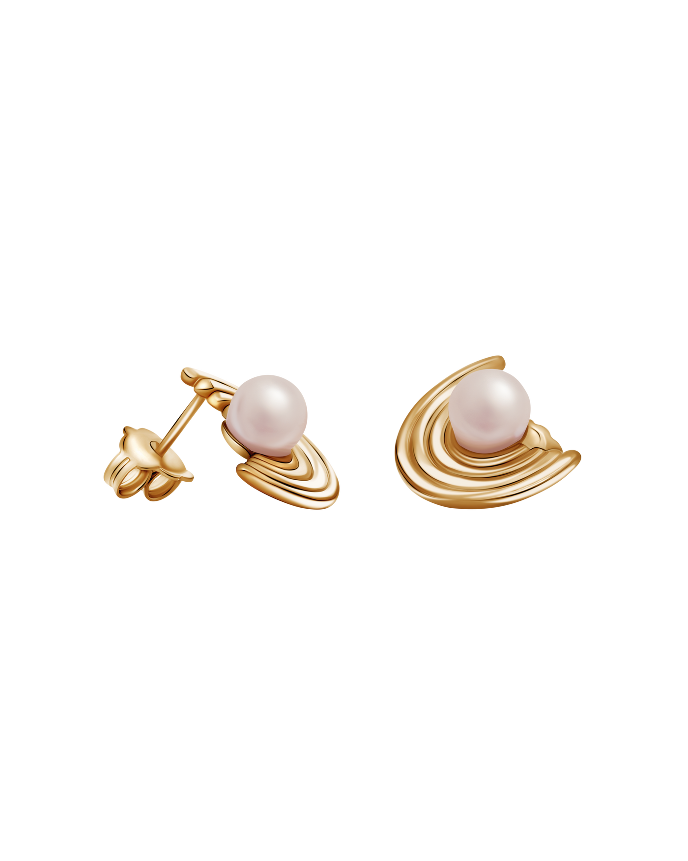 Half Cut Stud Earrings