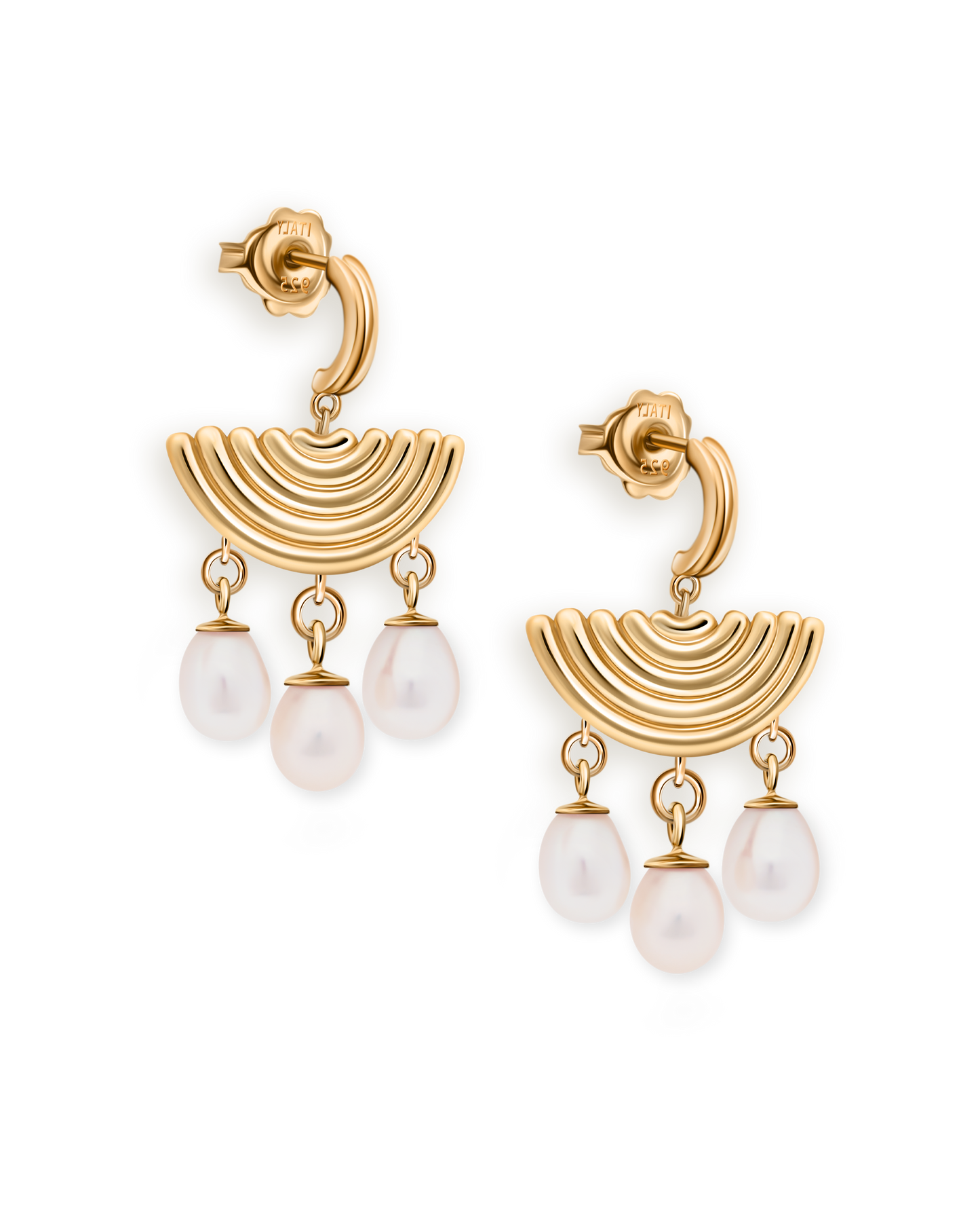 Triple Pearly Sensation Earrings