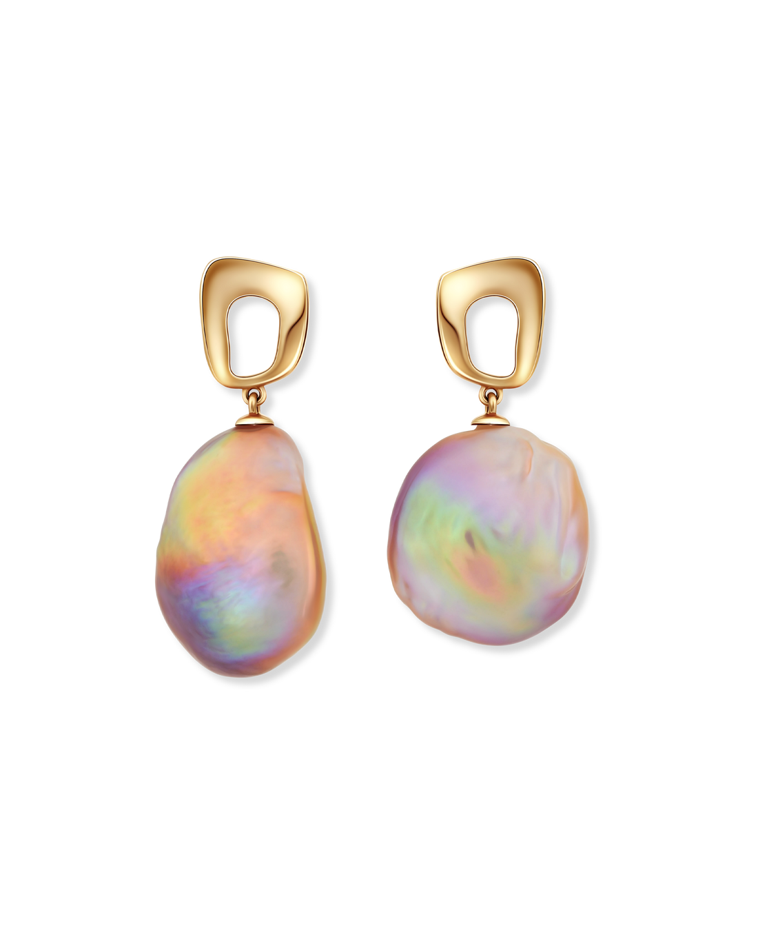 Klobige quadratische Ohrringe